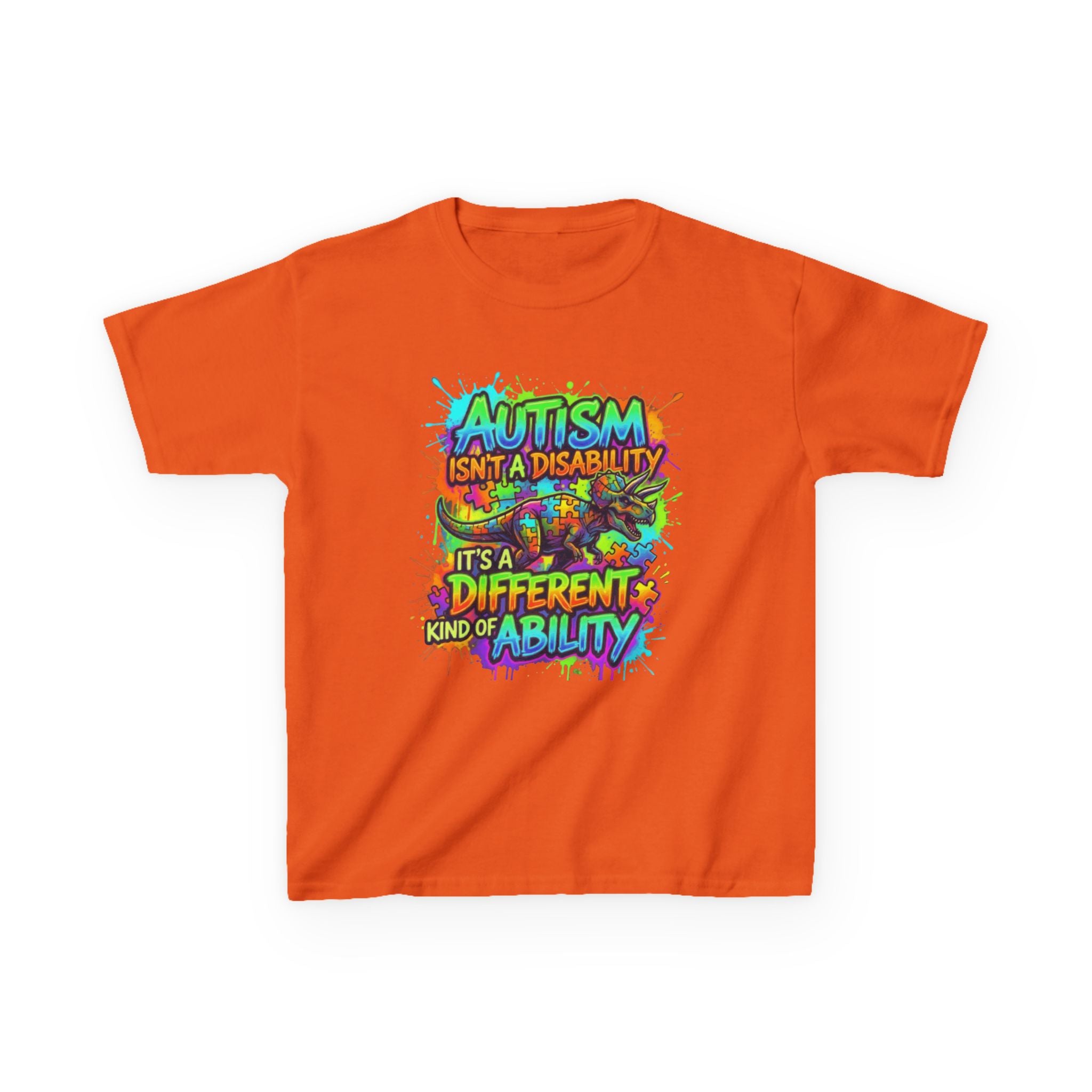 Kids Tee — "Autism Isn’t a Disability, It’s a Different Kind of Ability" Colorful Awareness Shirt
