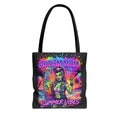 Autism Mom Summer Vibes Tote Bag — Colorful Supportive Beach Tote