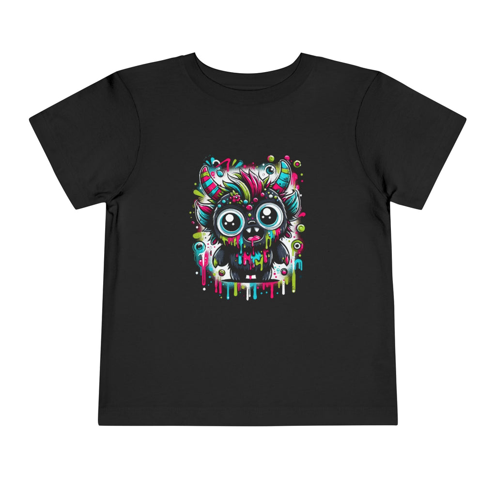 Toddler Tee — Neon Drip Cute Monster Graphic