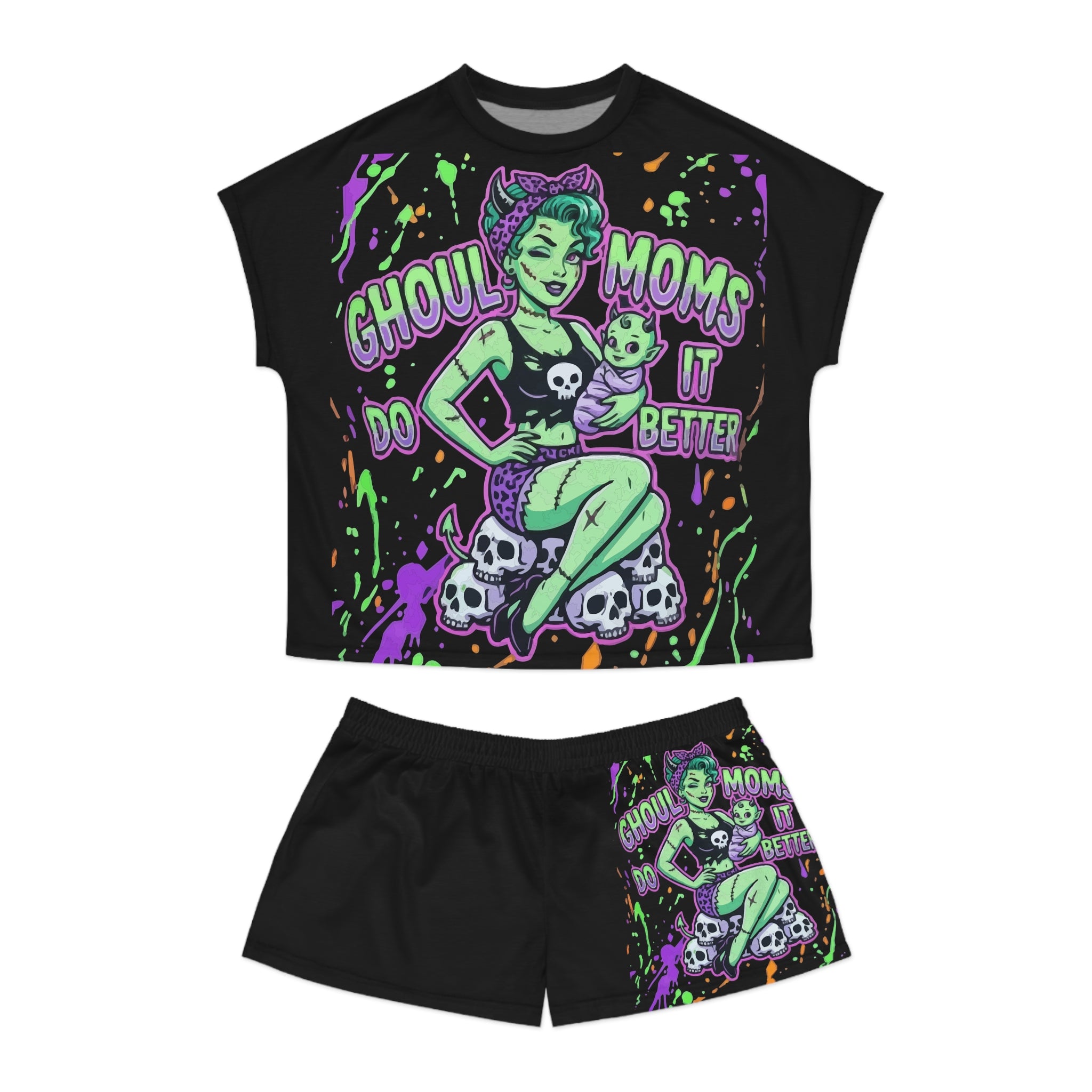 Women's Ghoul Moms Pajama Set — 'Ghoul Moms Do It Better' Halloween Sleepwear