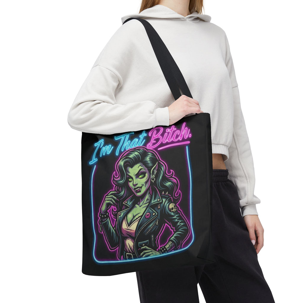 Tote Bag — "I'm That Bitch" Neon Pin-Up Tote