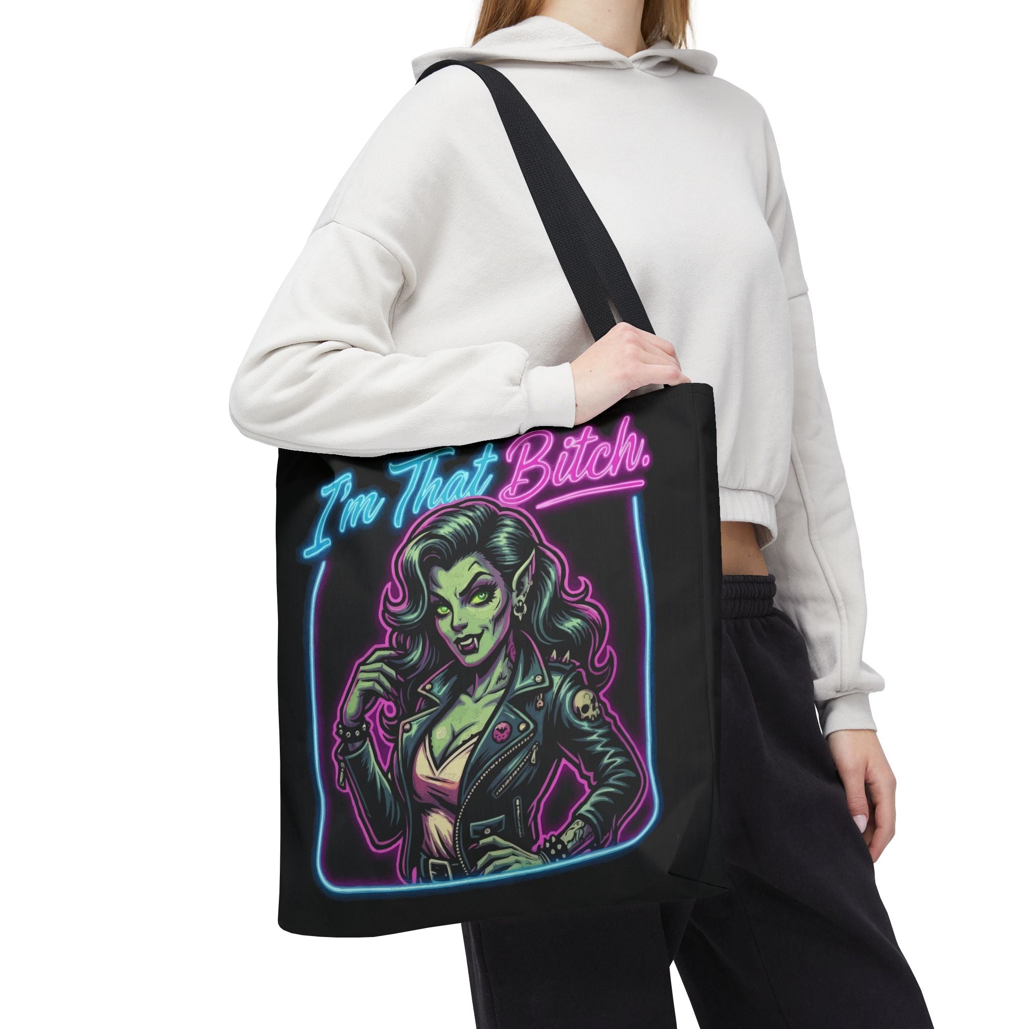 Tote Bag — "I'm That Bitch" Neon Pin-Up Tote