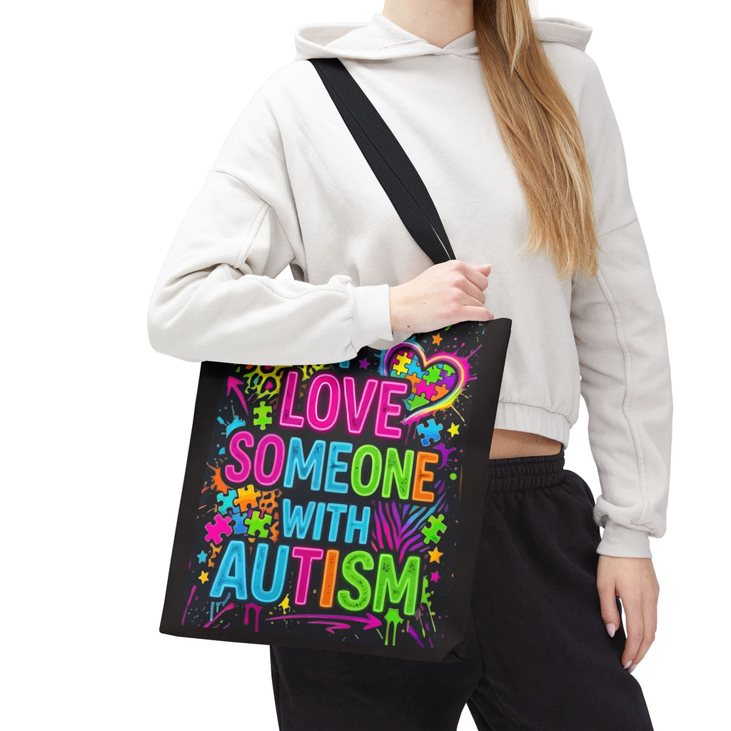 Love Someone with Autism Awareness Tote Bag