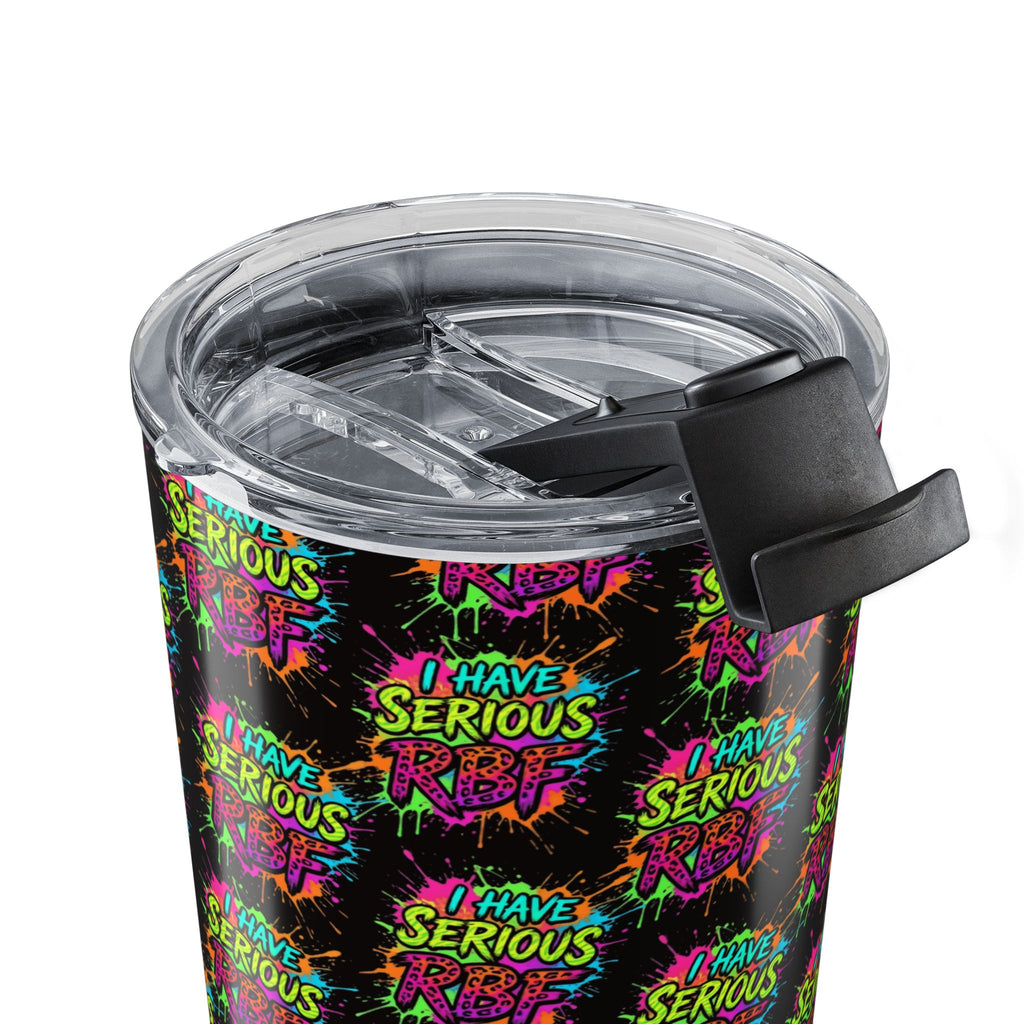 20oz Tumbler — 'Serious Vibes' Neon Tie-Dye Travel Mug