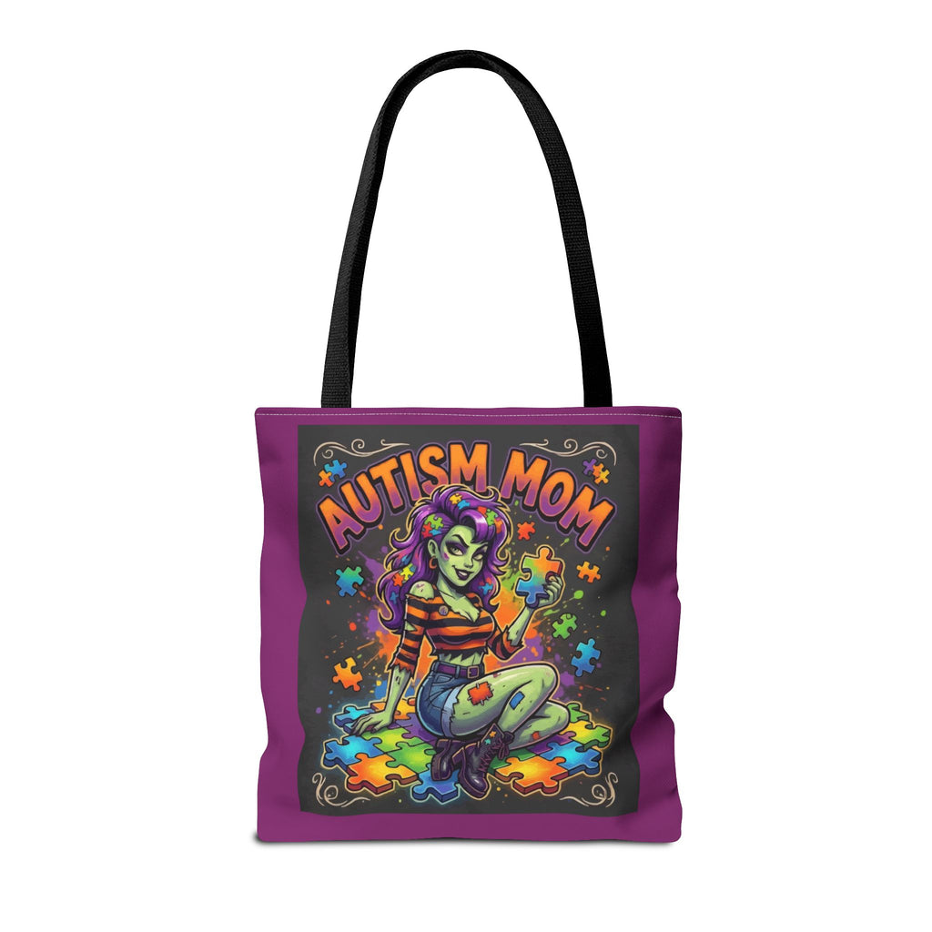 Autism Mom Tote Bag — Colorful Puzzle Piece Support Design