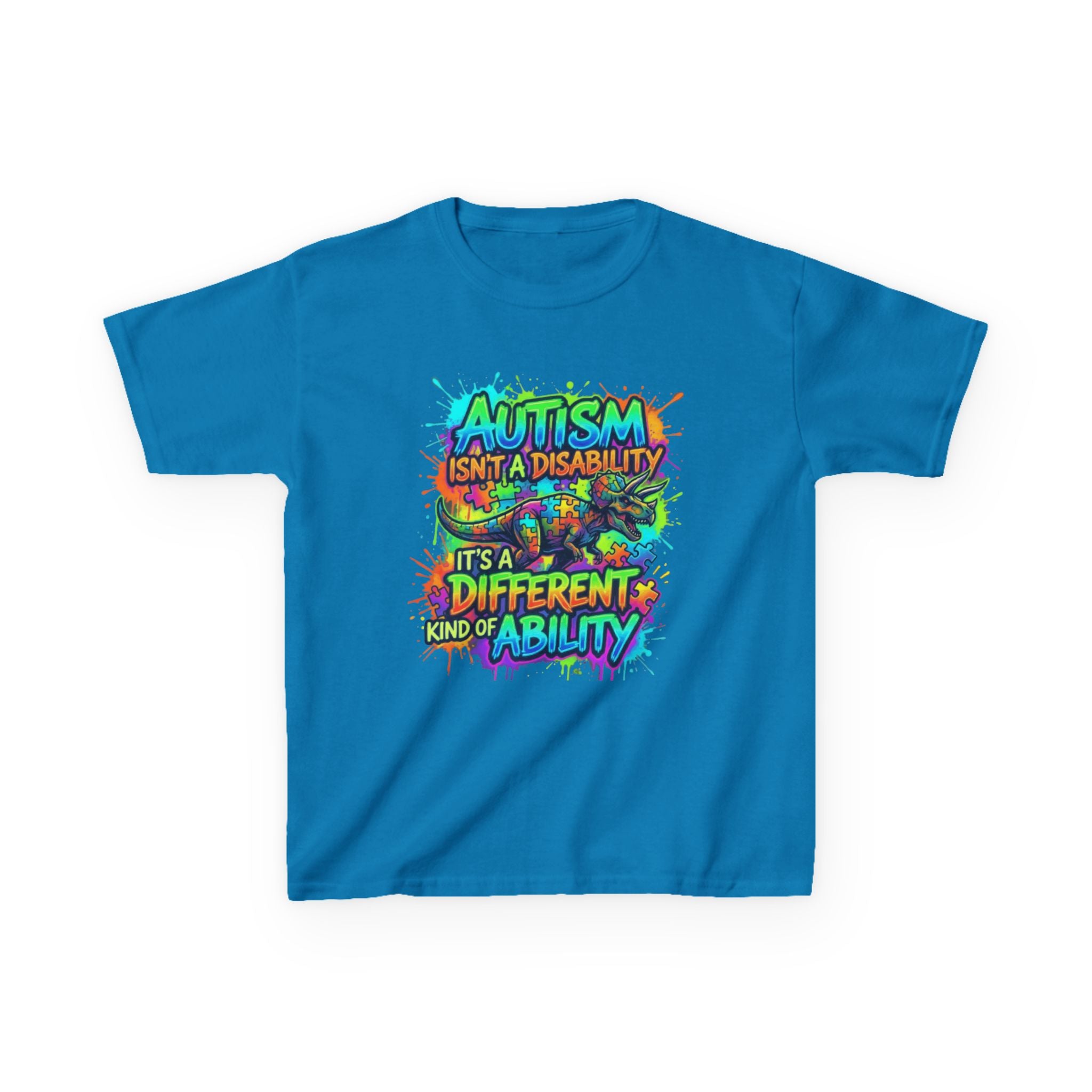 Kids Tee — "Autism Isn’t a Disability, It’s a Different Kind of Ability" Colorful Awareness Shirt