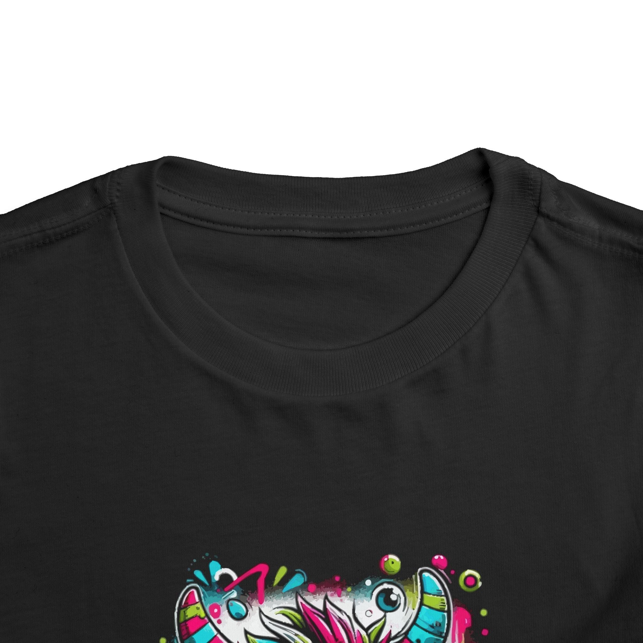 Toddler Tee — Neon Drip Cute Monster Graphic