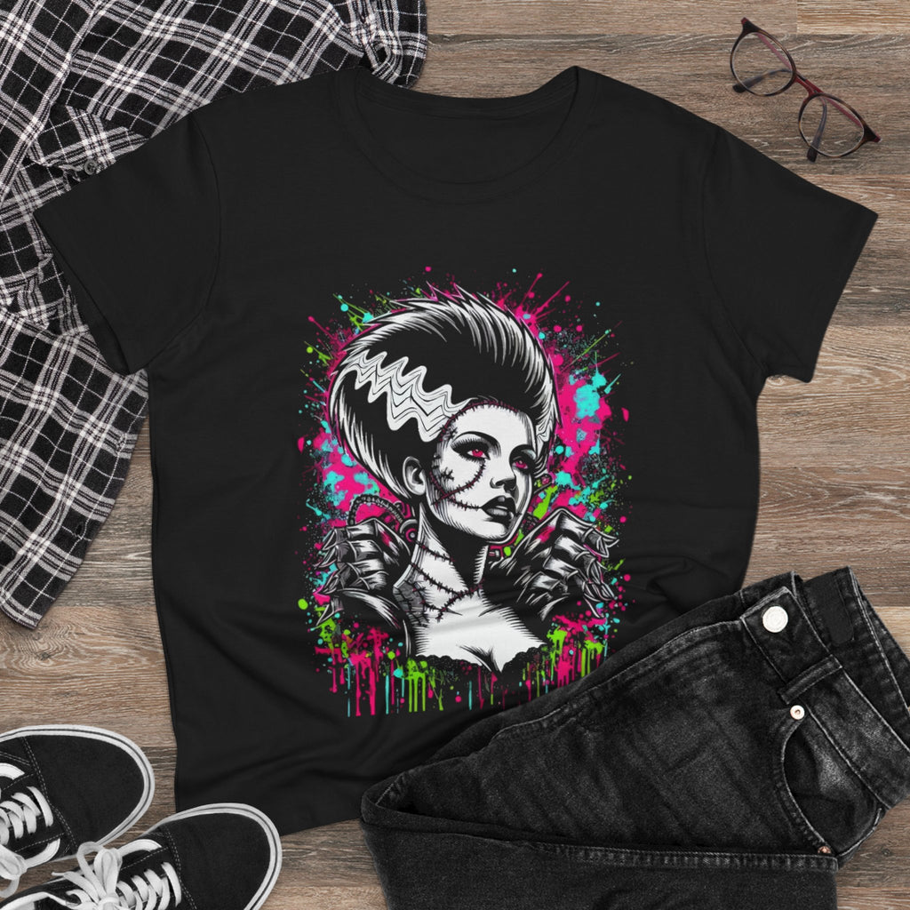 Bride of Frankenstein Tee — Neon Gothic Women's Graphic Shirt