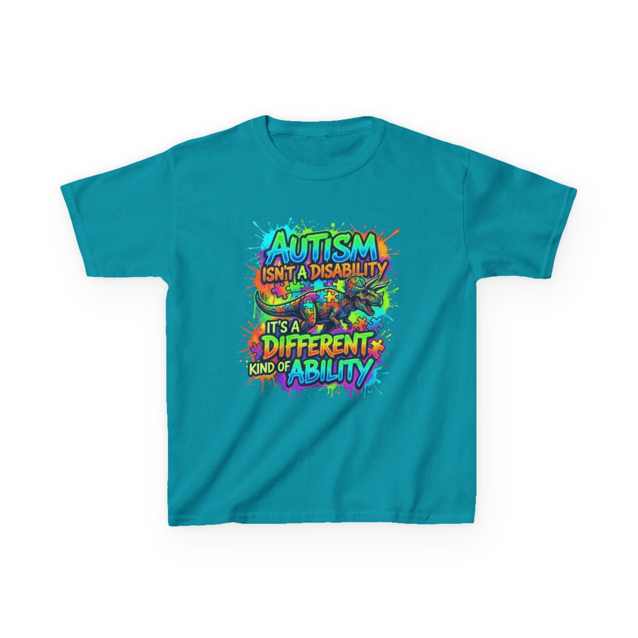 Kids Tee — "Autism Isn’t a Disability, It’s a Different Kind of Ability" Colorful Awareness Shirt