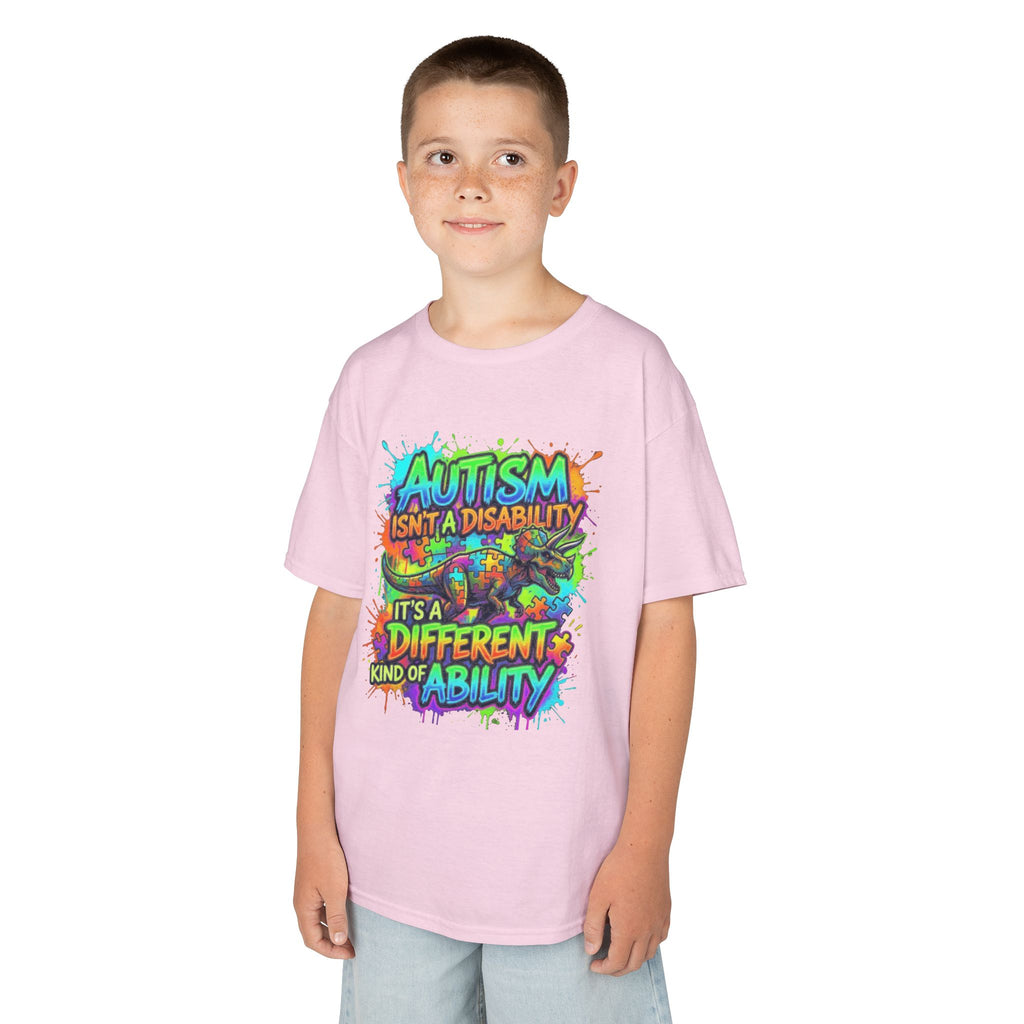 Kids Tee — "Autism Isn’t a Disability, It’s a Different Kind of Ability" Colorful Awareness Shirt