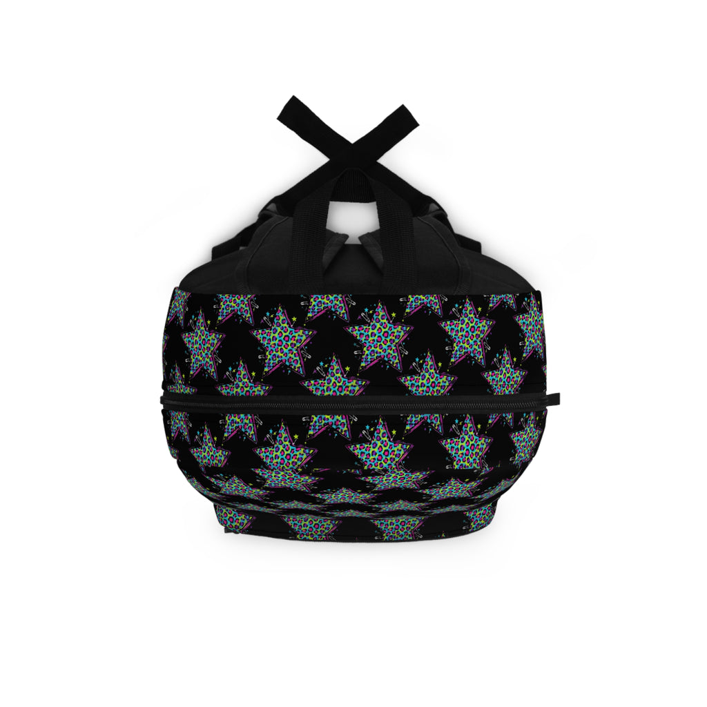 Black Glitter Star Backpack – Sparkle Pattern School & Everyday Bag