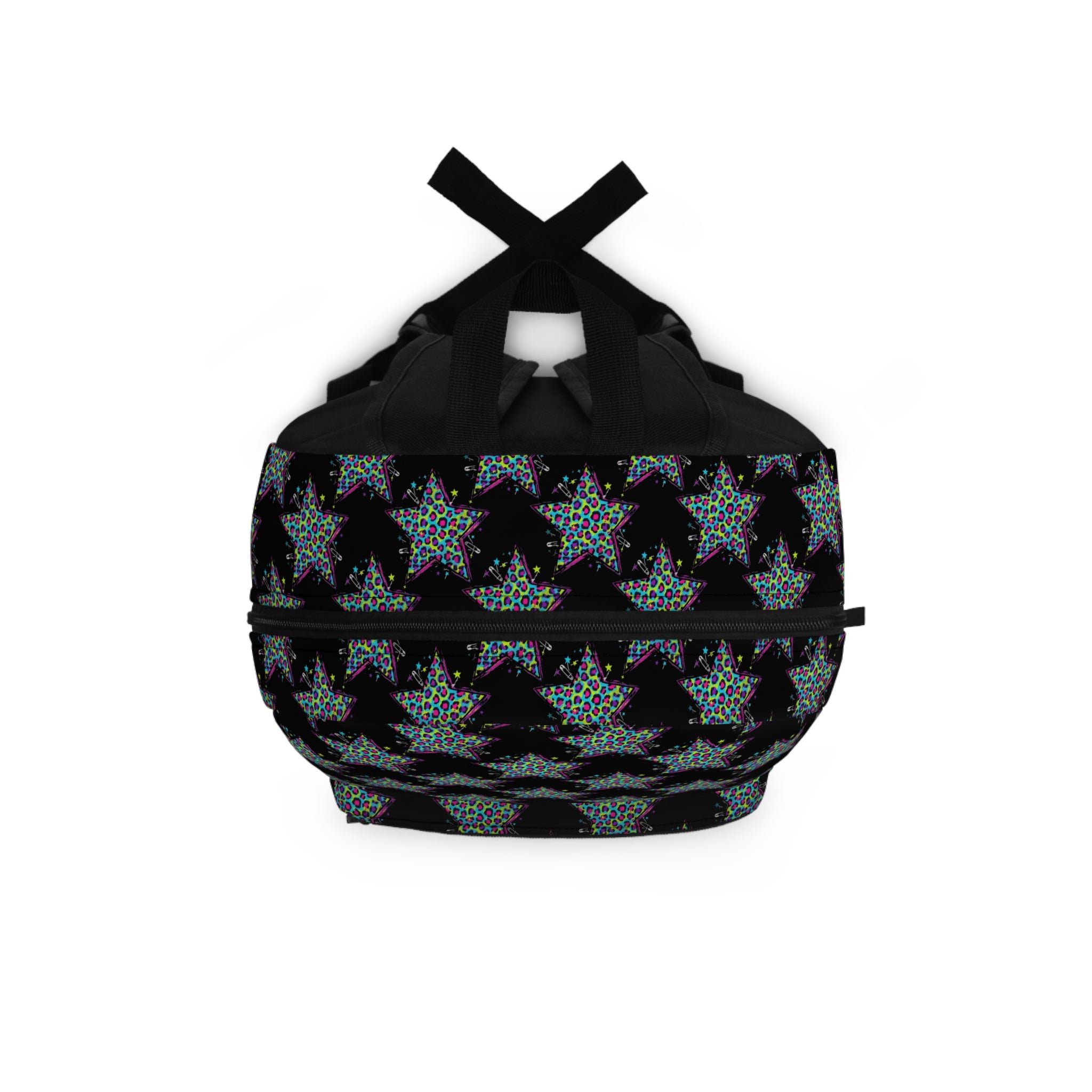 Black Glitter Star Backpack – Sparkle Pattern School & Everyday Bag
