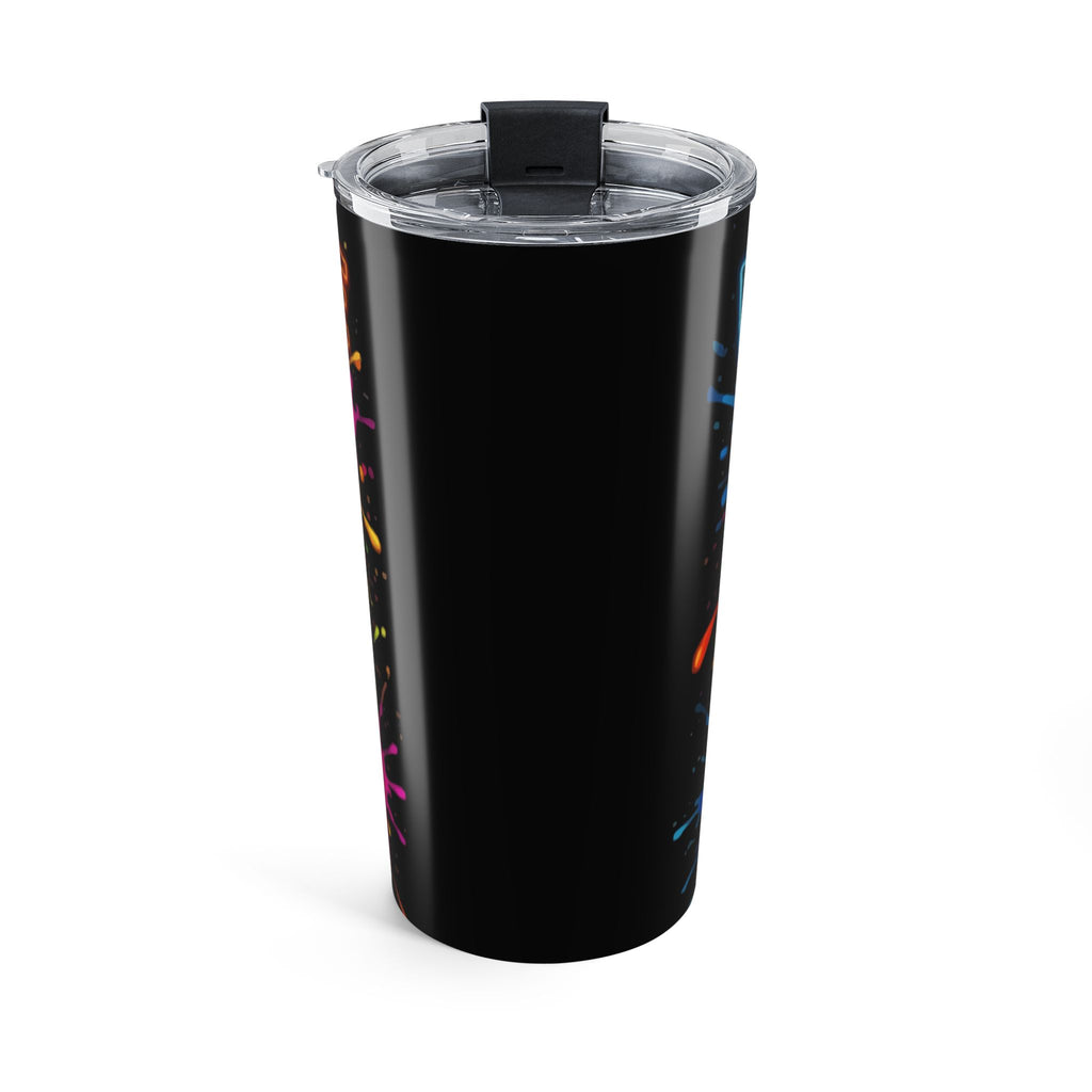 20oz Autism Awareness Tumbler — Love Someone With Autism Colorful Puzzle Heart Travel Mug