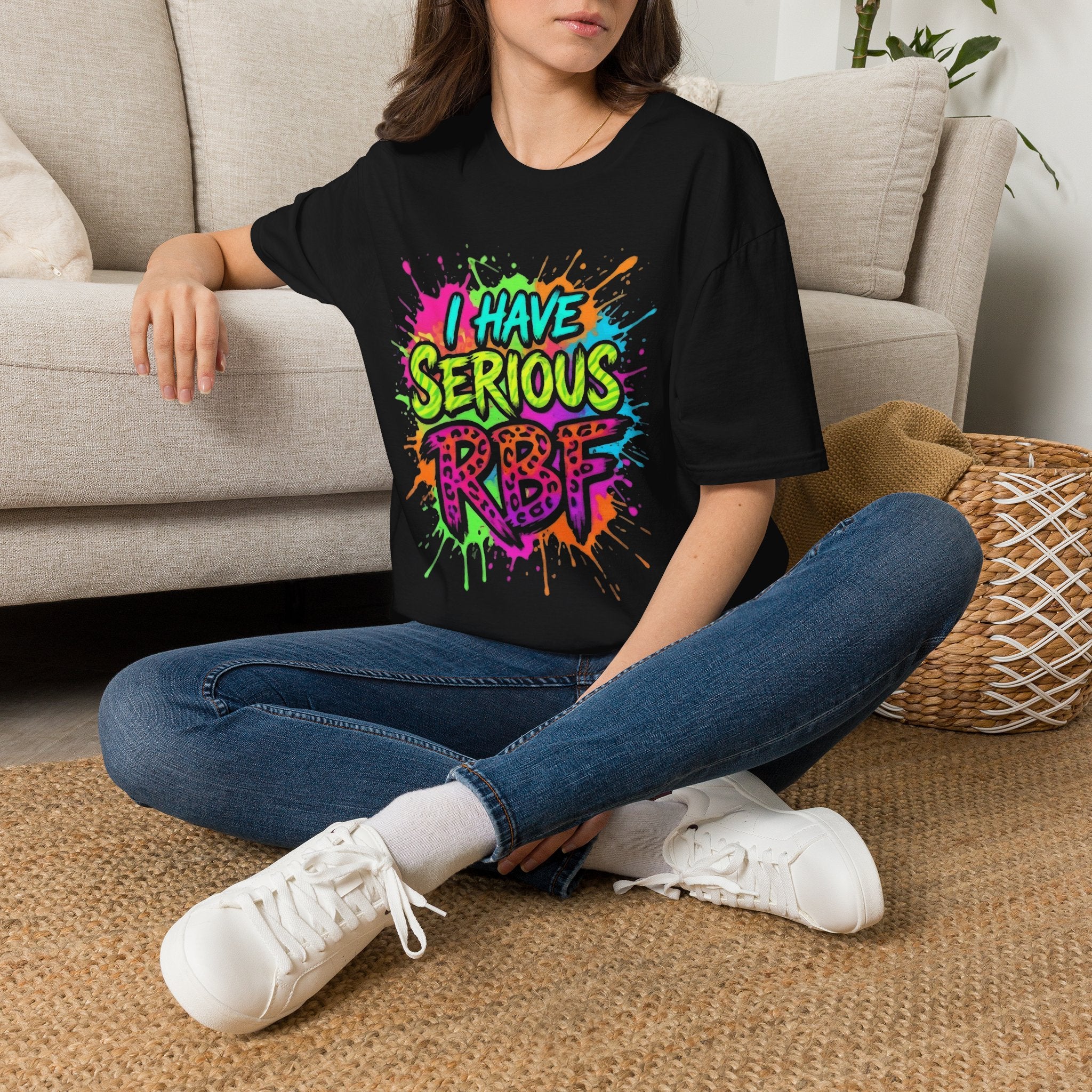 Serious RBF T-Shirt — Colorful Graffiti "I Have Serious RBF" Tee