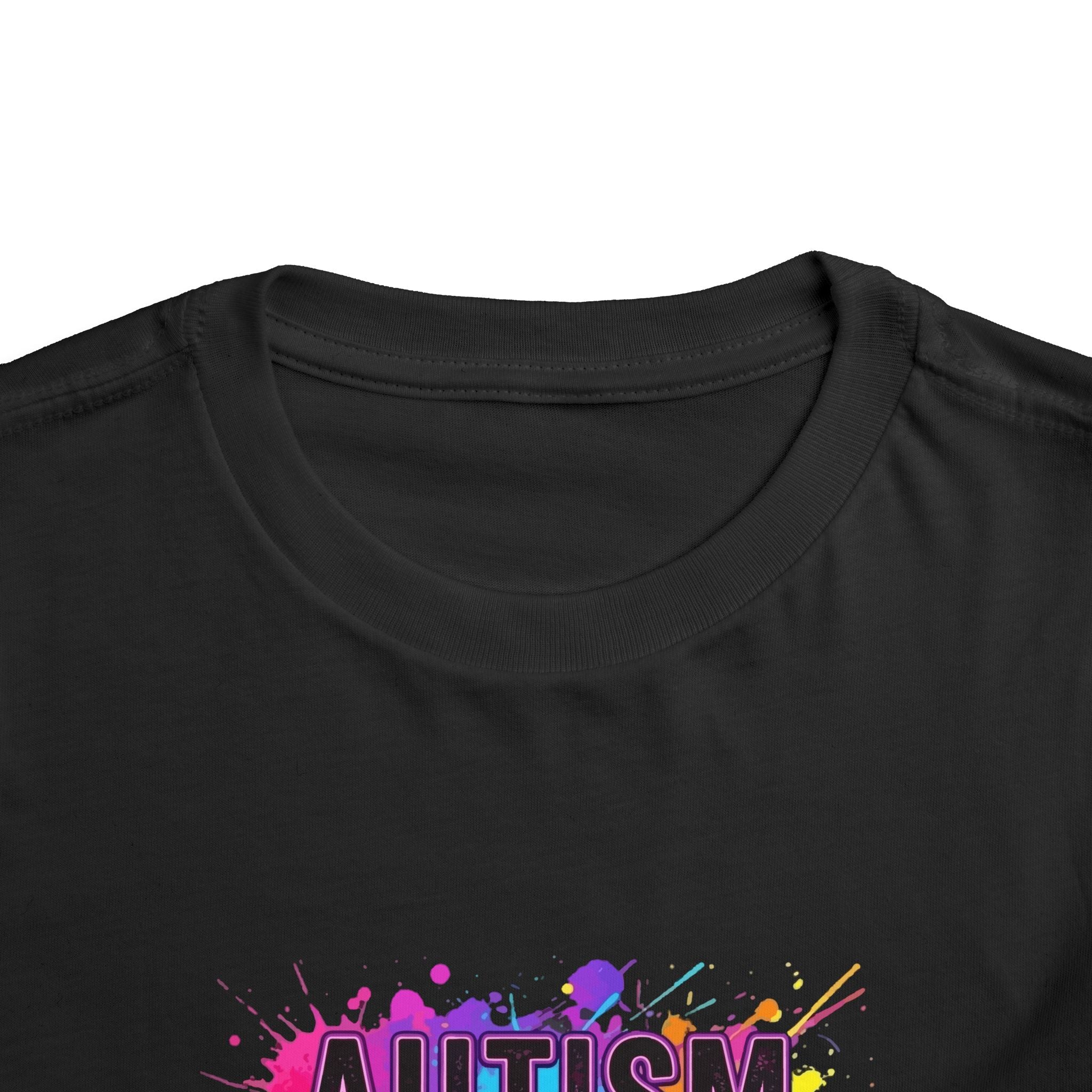 Autism Isn't a Disability Toddler Tee — Colorful Skull Puzzle Splash