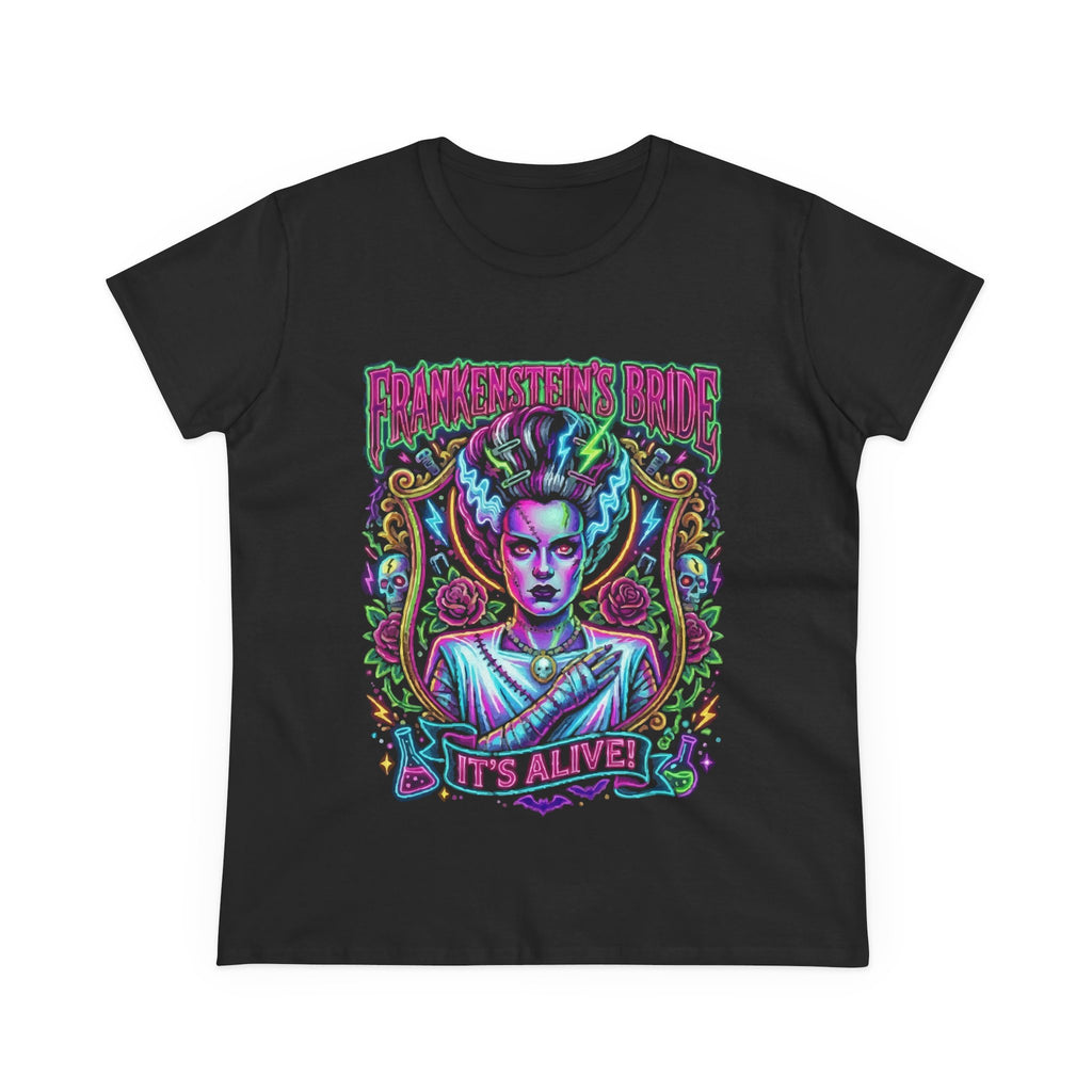 Frankenstein's Bride Tee — 'It's Alive!' Retro Horror Graphic Shirt