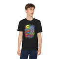 Youth Tee — "Living My Best Life" Neon Graffiti Smile Design