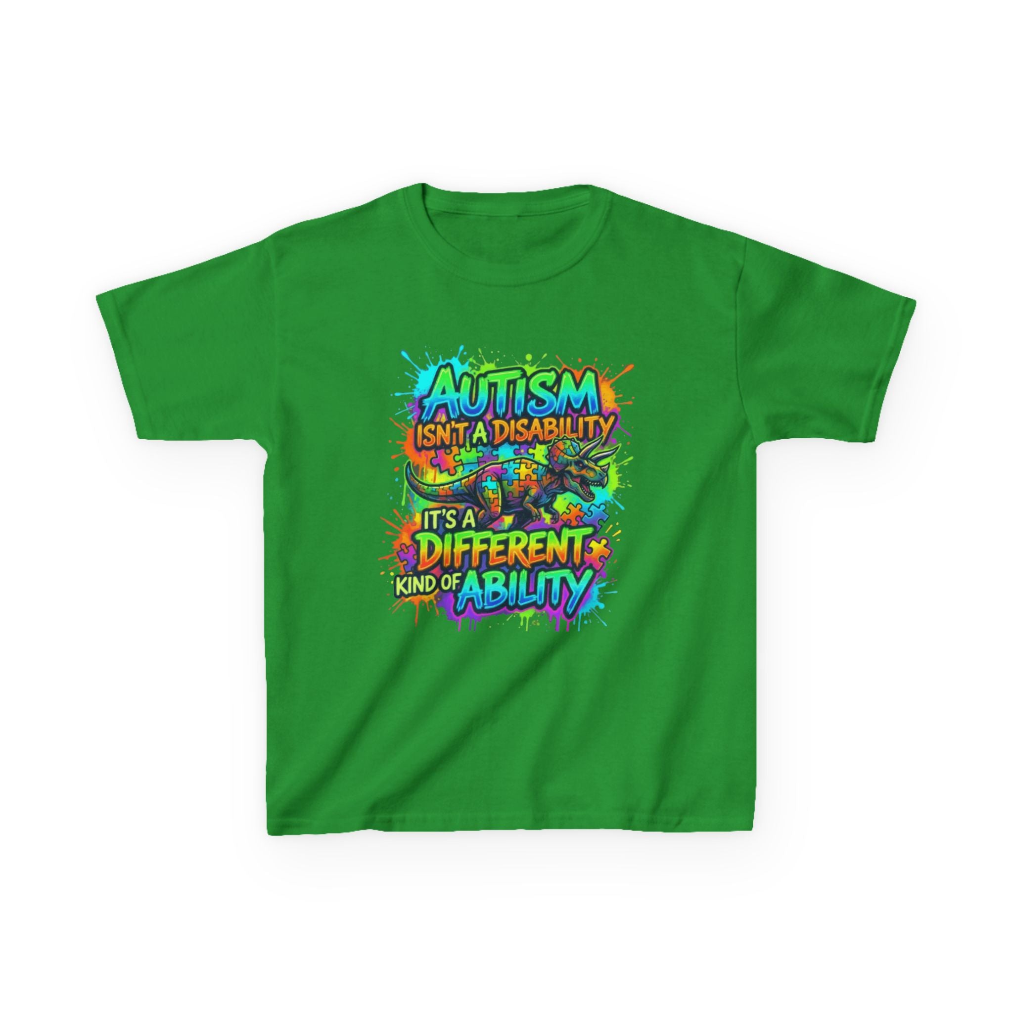 Kids Tee — "Autism Isn’t a Disability, It’s a Different Kind of Ability" Colorful Awareness Shirt