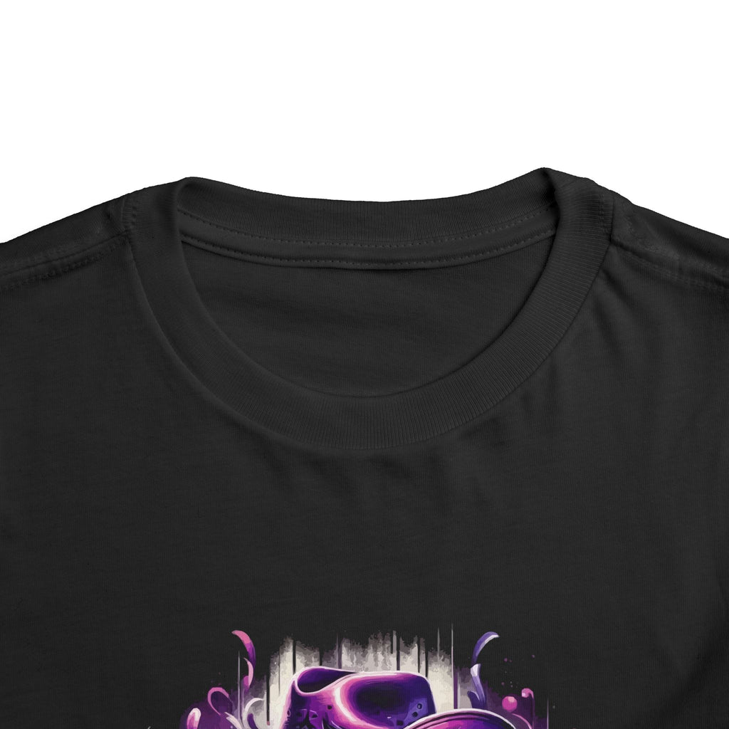Toddler Tee — Vibrant Purple Cowboy Boots Graphic