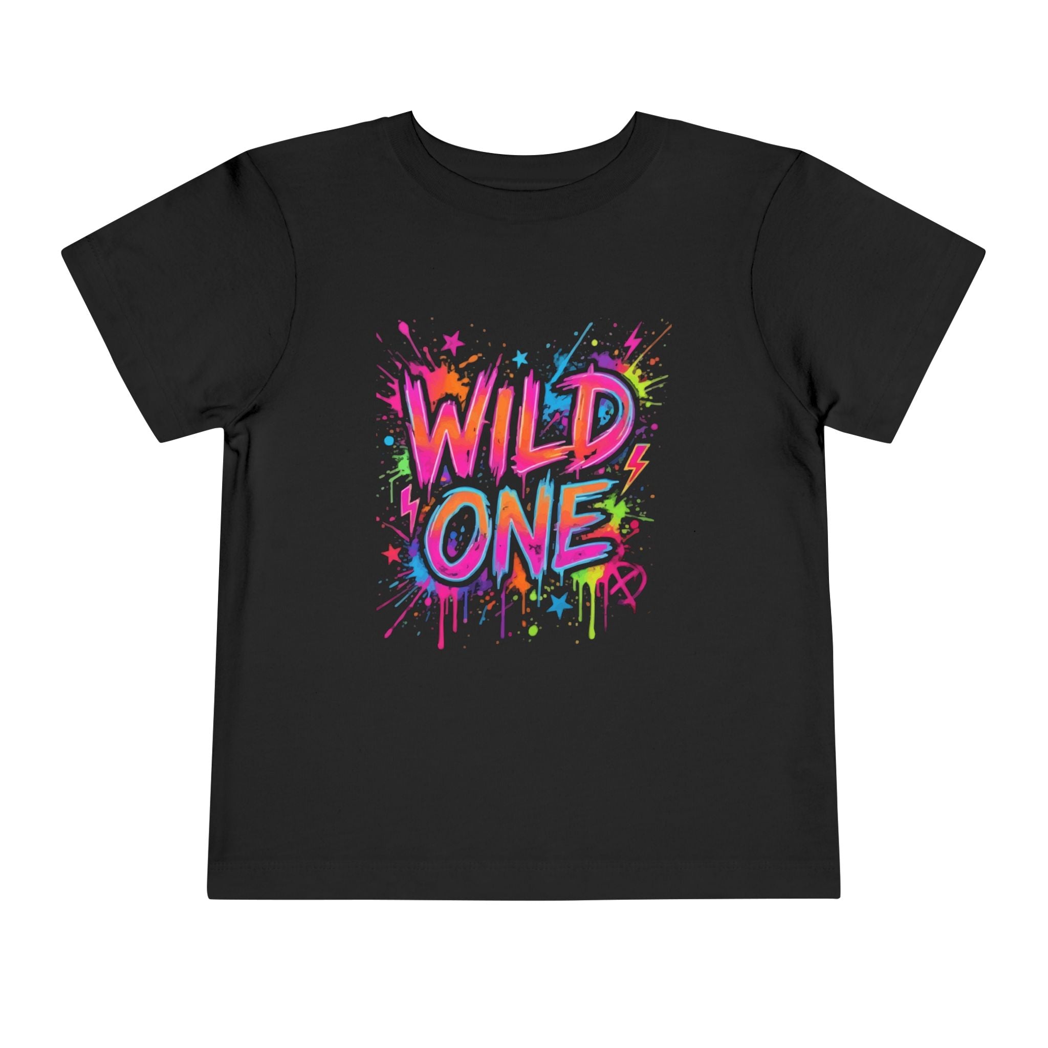 Wild One Toddler Tee — Bright Graffiti 1st Birthday Shirt