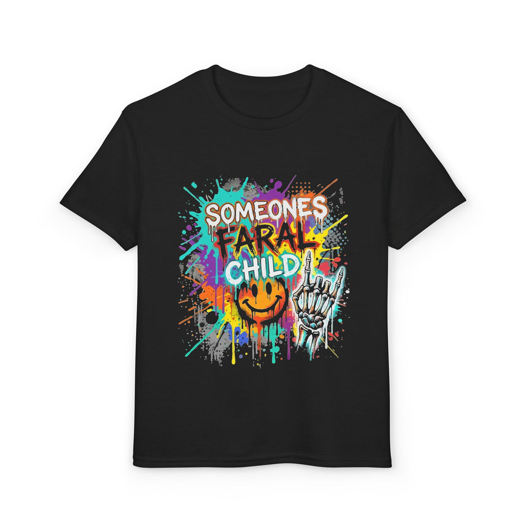 Youth T‑Shirt — "Someone's Faray Child" Colorful Graffiti Smile Design