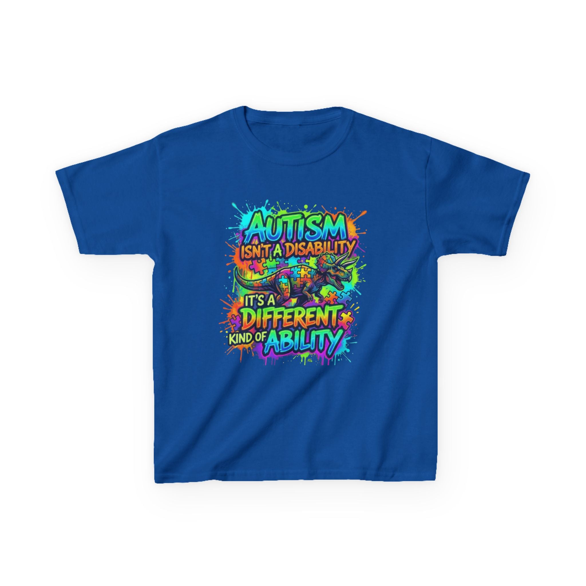 Kids Tee — "Autism Isn’t a Disability, It’s a Different Kind of Ability" Colorful Awareness Shirt