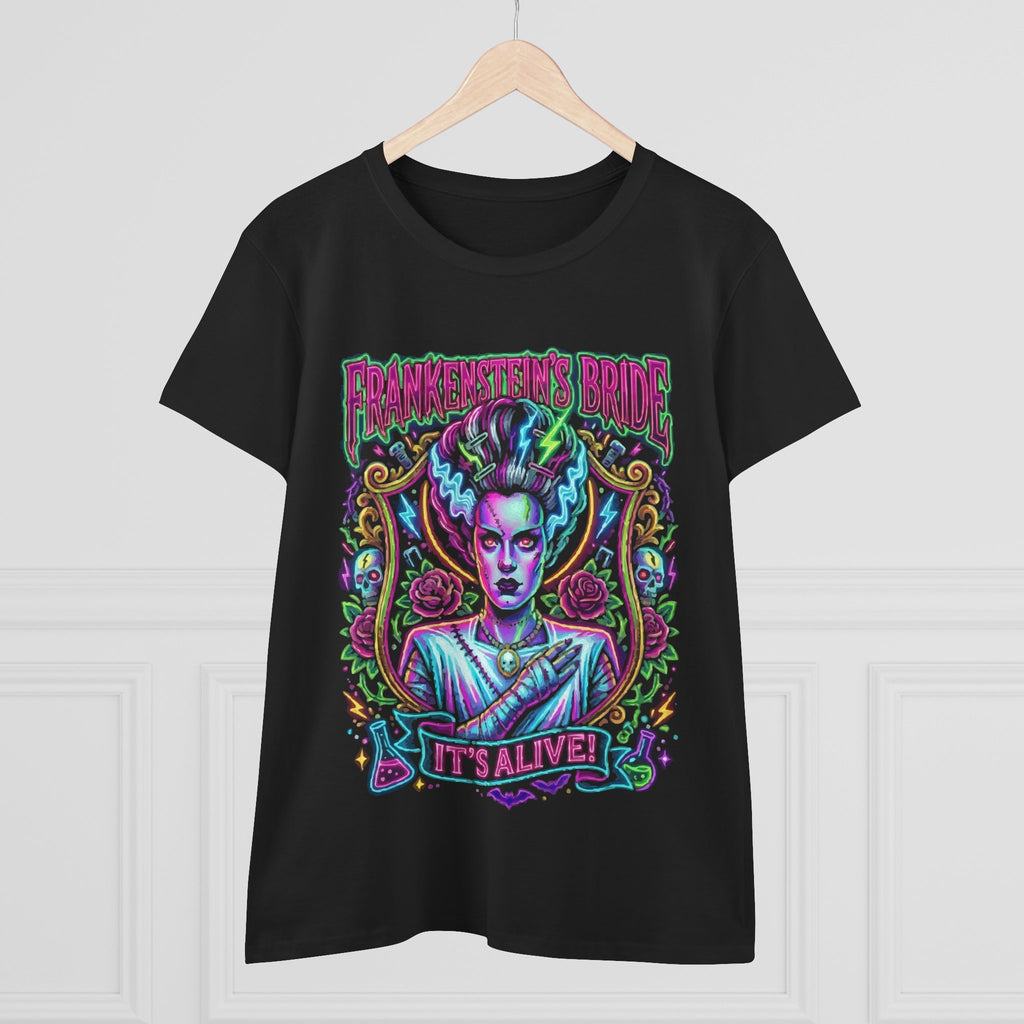 Frankenstein's Bride Tee — 'It's Alive!' Retro Horror Graphic Shirt