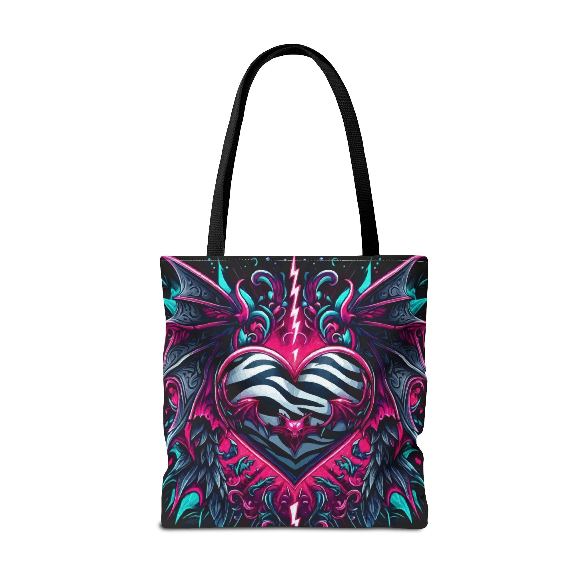 Gothic Neon Heart Tote