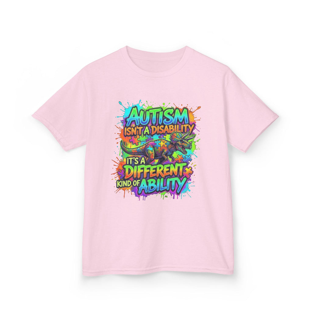 Kids Tee — "Autism Isn’t a Disability, It’s a Different Kind of Ability" Colorful Awareness Shirt