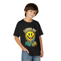 Youth Smiley Drip T-Shirt — "Living My Best Life" Graphic Tee