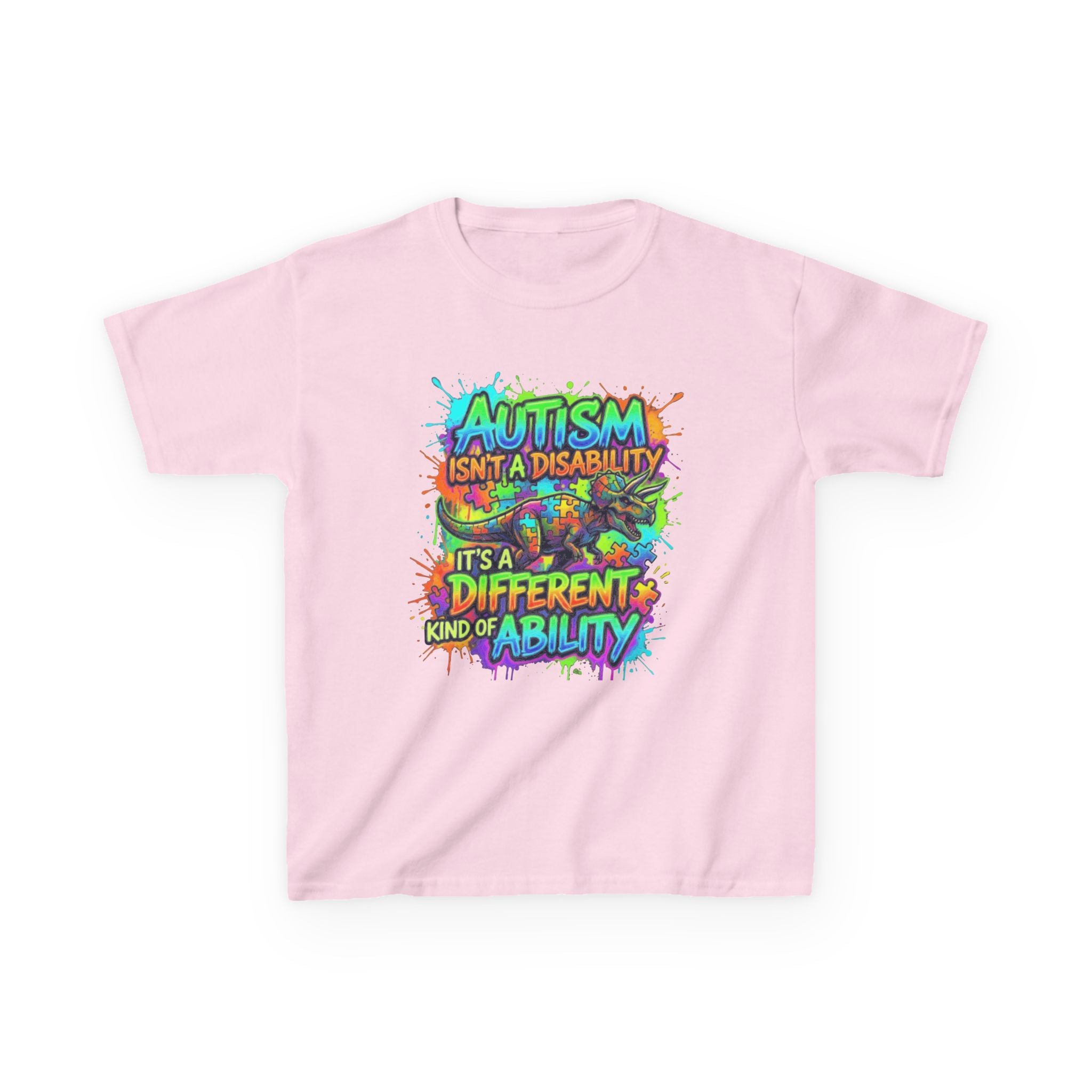 Kids Tee — "Autism Isn’t a Disability, It’s a Different Kind of Ability" Colorful Awareness Shirt