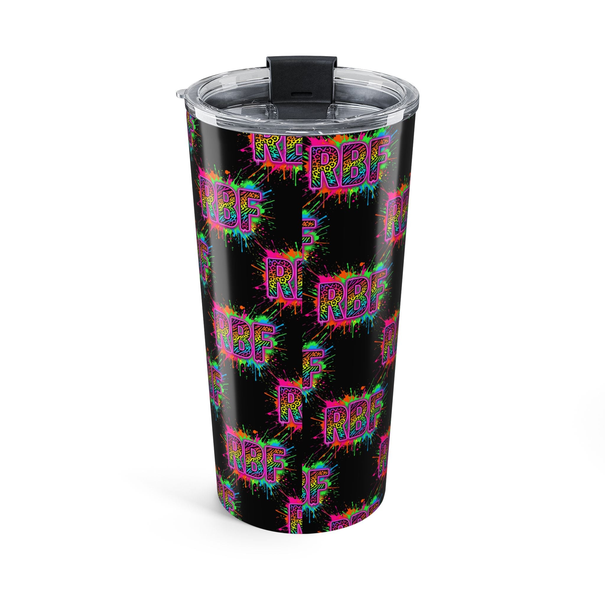 20oz Tumbler — Neon Drip "RBF" Stainless Steel Travel Cup