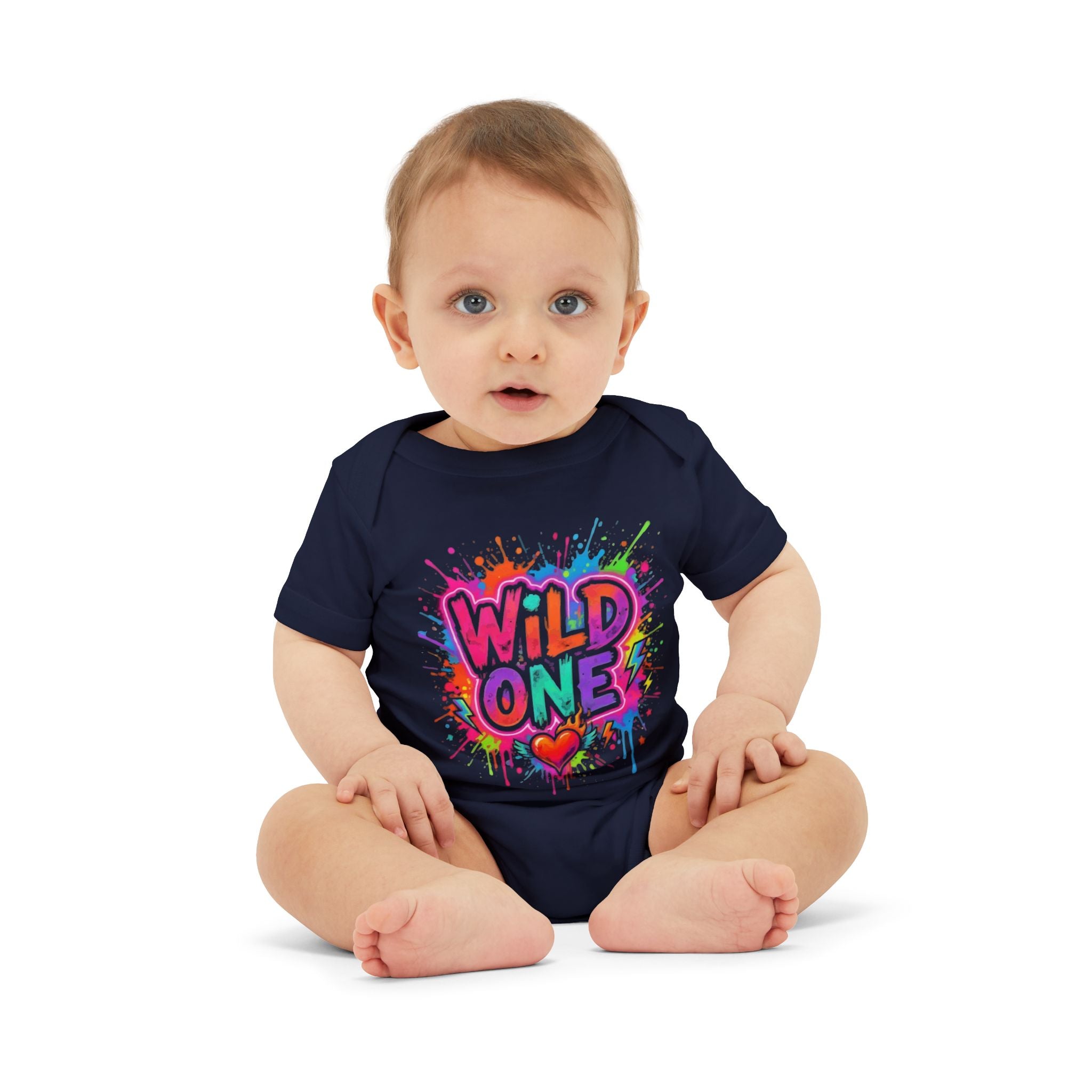 Wild One Infant Bodysuit - Colorful Graffiti First Birthday Baby Onesie