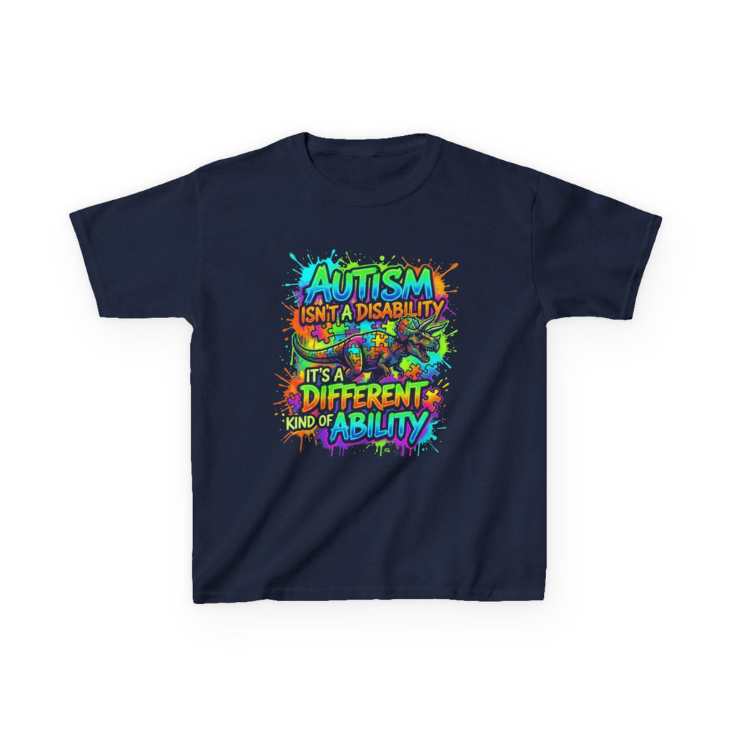 Kids Tee — "Autism Isn’t a Disability, It’s a Different Kind of Ability" Colorful Awareness Shirt