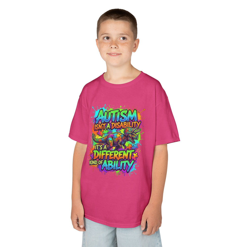 Kids Tee — "Autism Isn’t a Disability, It’s a Different Kind of Ability" Colorful Awareness Shirt