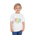 Toddler Tee — "Feeling Cute Might Throw a Tantrum Later, IDK" Rainbow Graphic