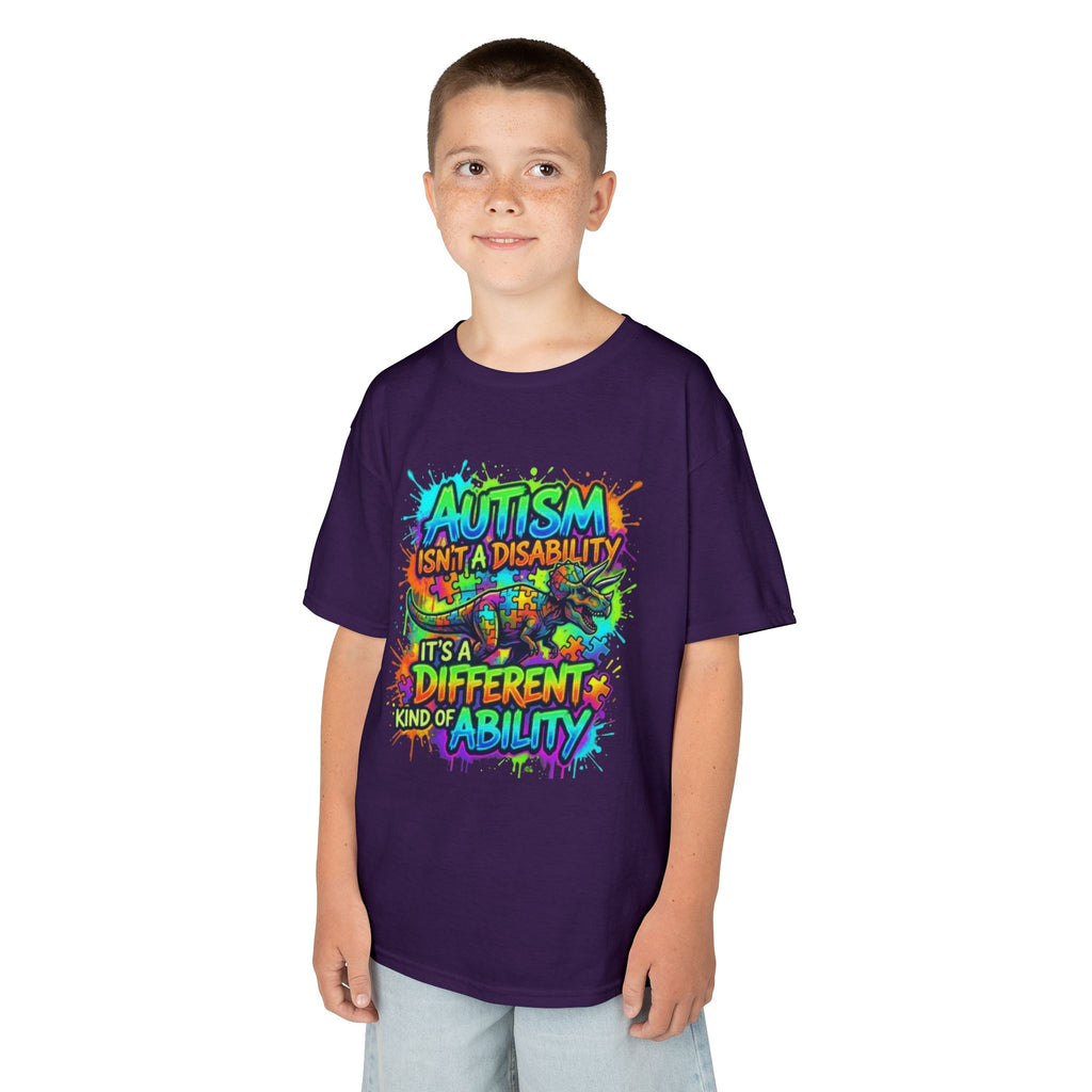 Kids Tee — "Autism Isn’t a Disability, It’s a Different Kind of Ability" Colorful Awareness Shirt