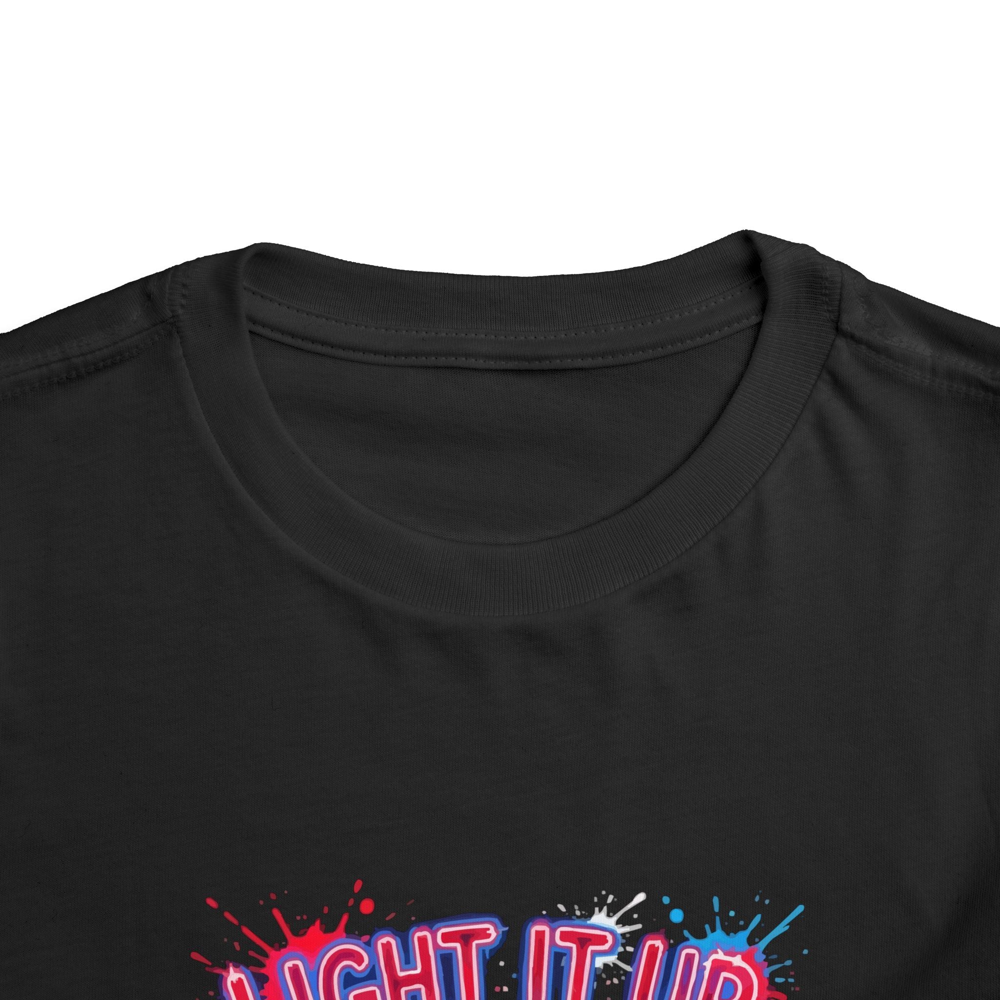 Toddler Tee — "Light It Up" Rocket Monster Fireworks Shirt
