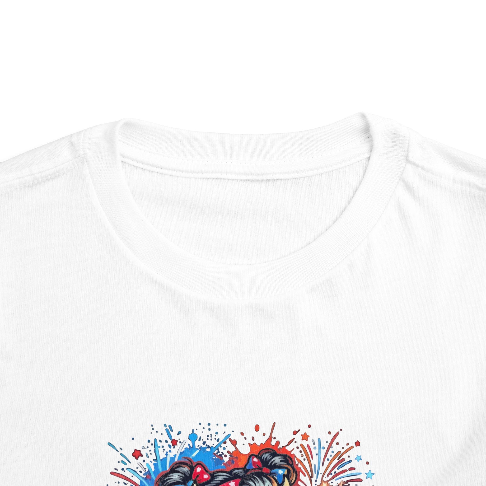 Toddler Tee — Cute Firework Monster "Light It Up" Graphic Shirt