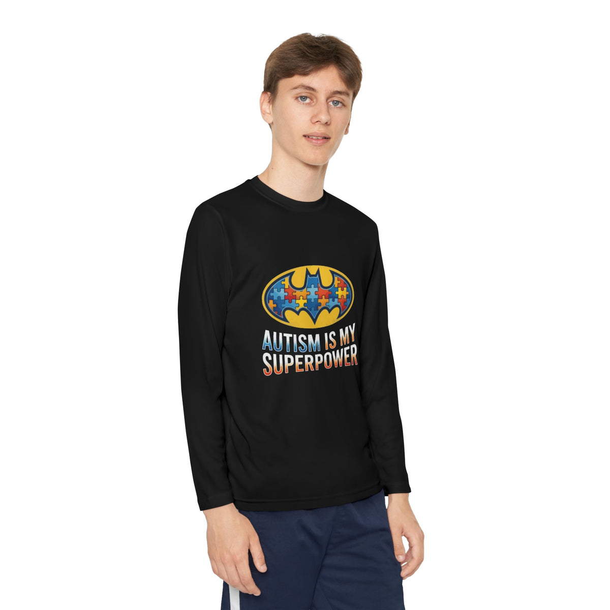 Autism Is My Superpower Youth Long Sleeve Tee