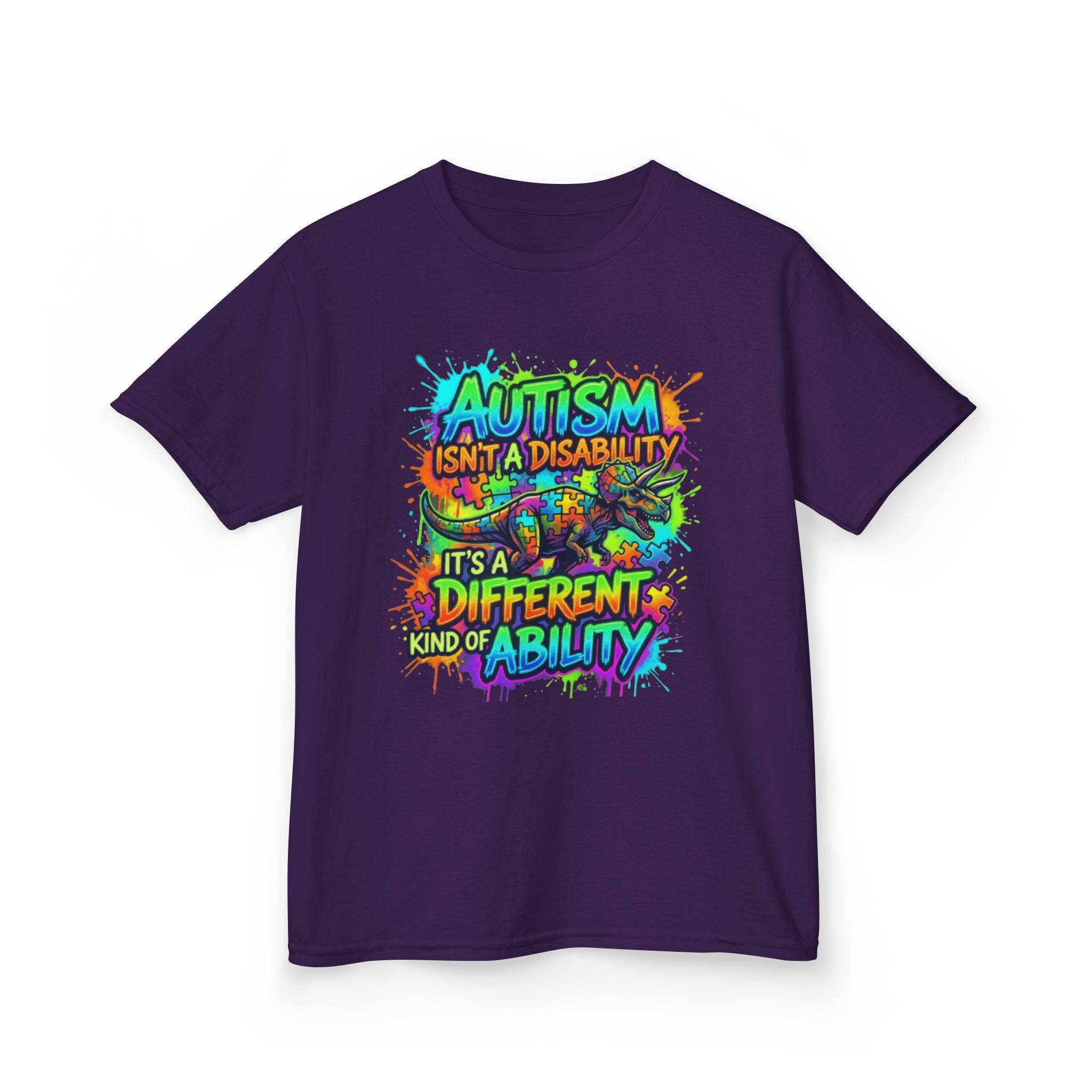 Kids Tee — "Autism Isn’t a Disability, It’s a Different Kind of Ability" Colorful Awareness Shirt