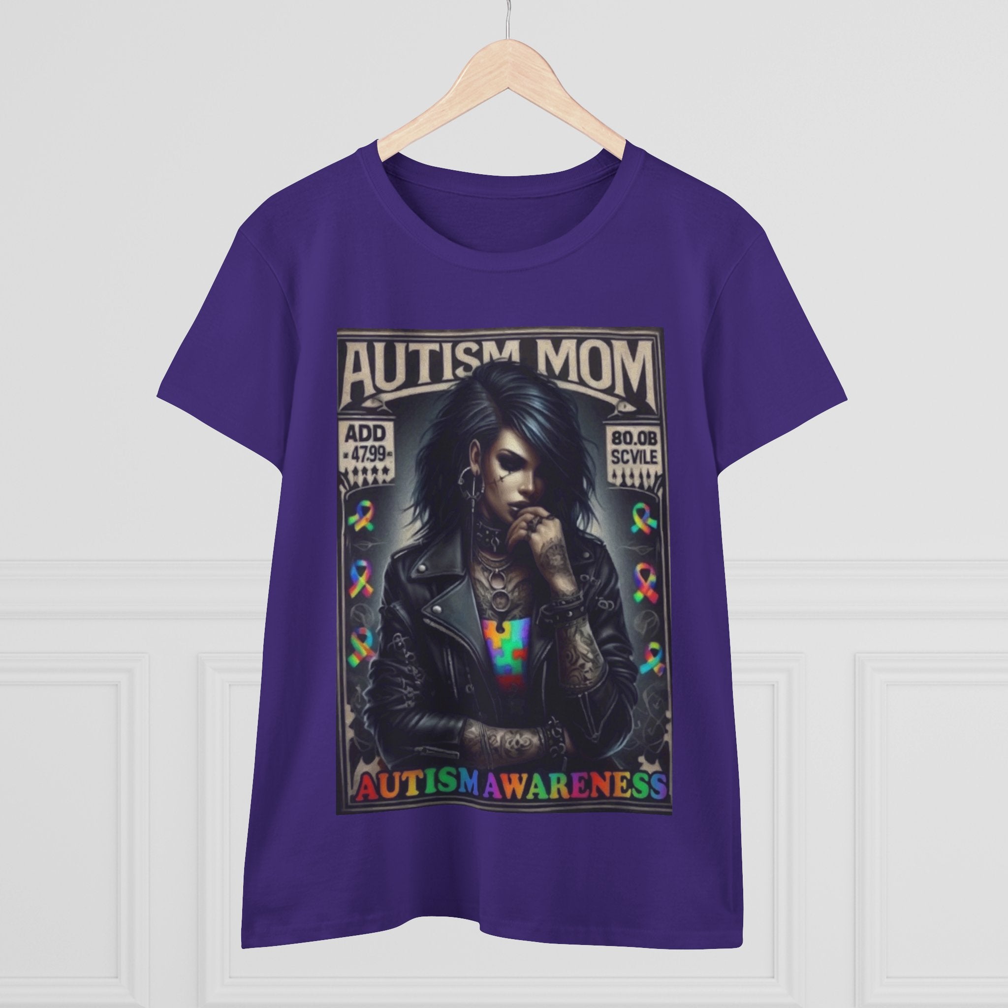 Autism Mom Tee — Gothic Rock Autism Awareness Women's T‑Shirt