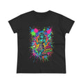 Neon Zombie Girl Graphic Tee — "Death Before Decaf" Punk Rock Women's T-Shirt