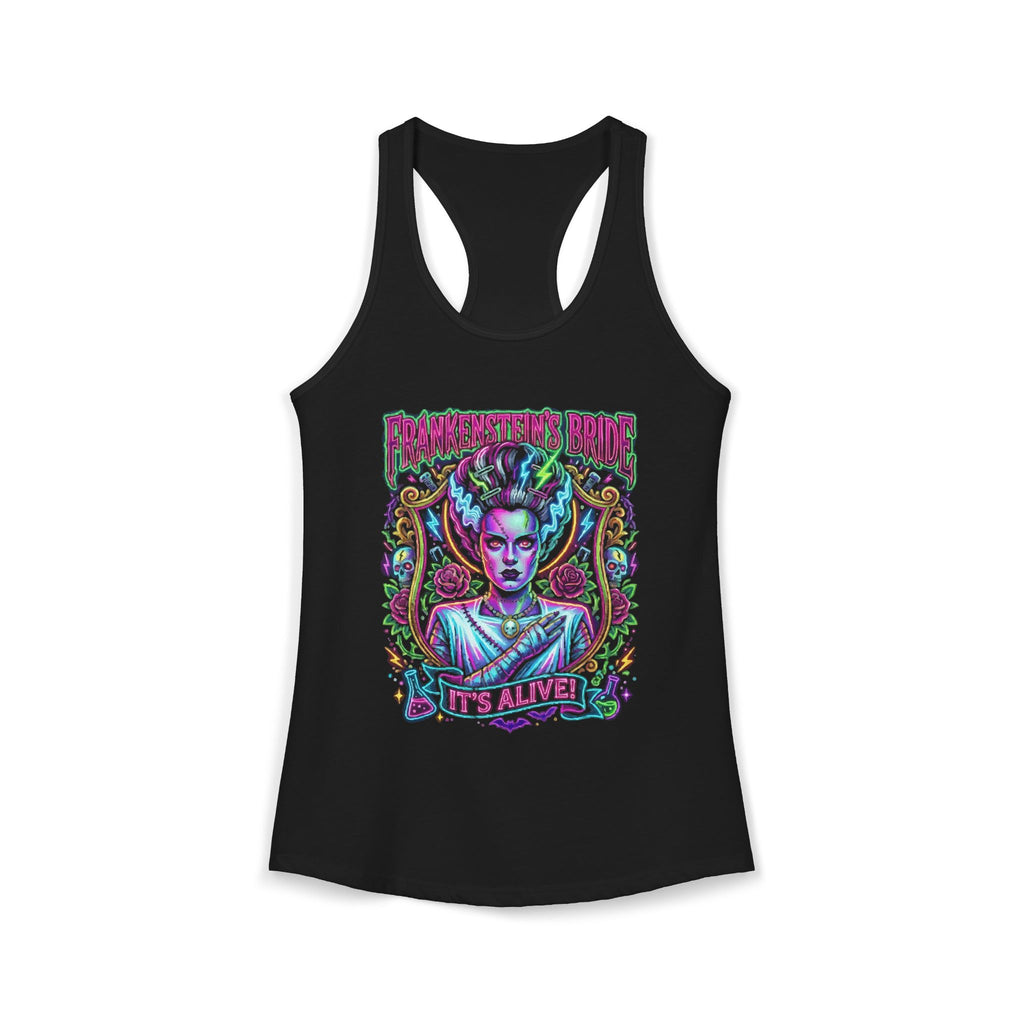 Frankenstein's Bride Racerback Tank — "It's Alive!" Retro Horror Graphic