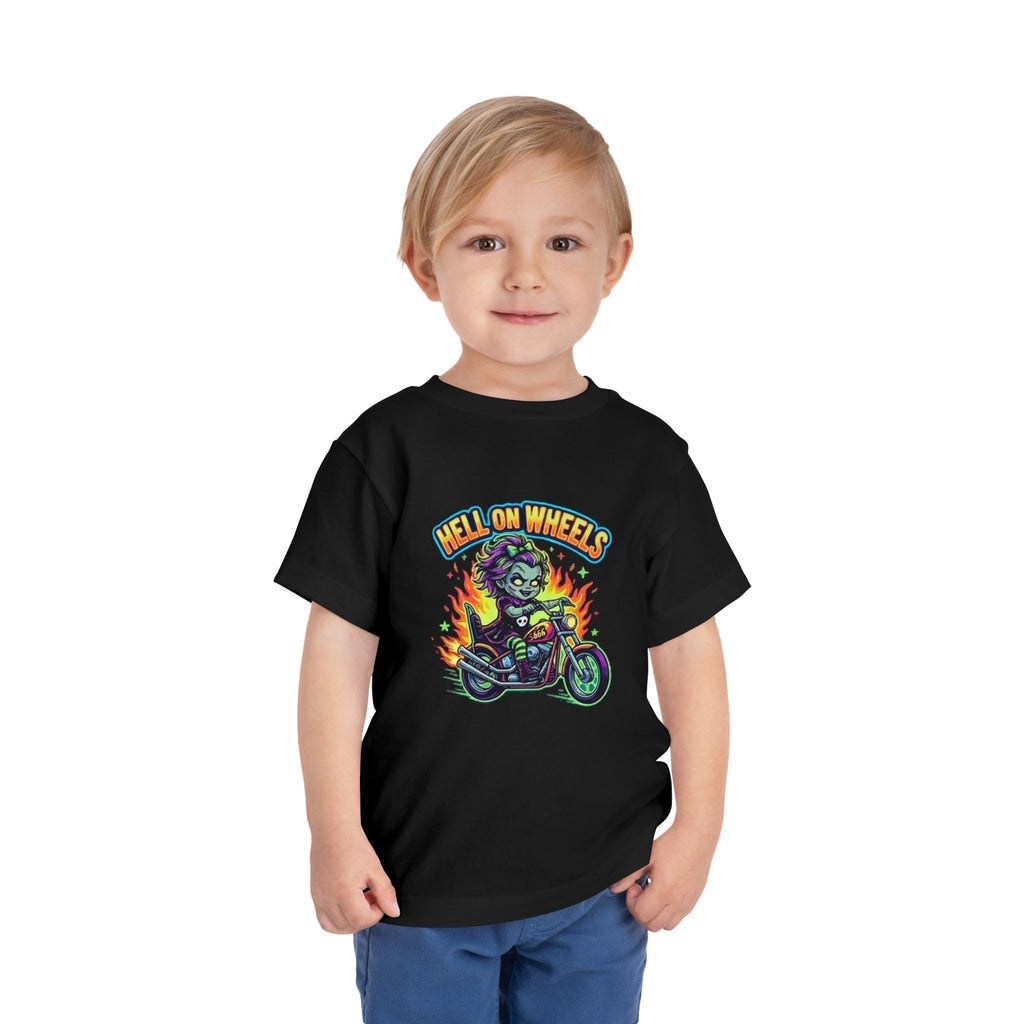 Toddler Tee — "Hell on Wheels" Baby Biker Shirt