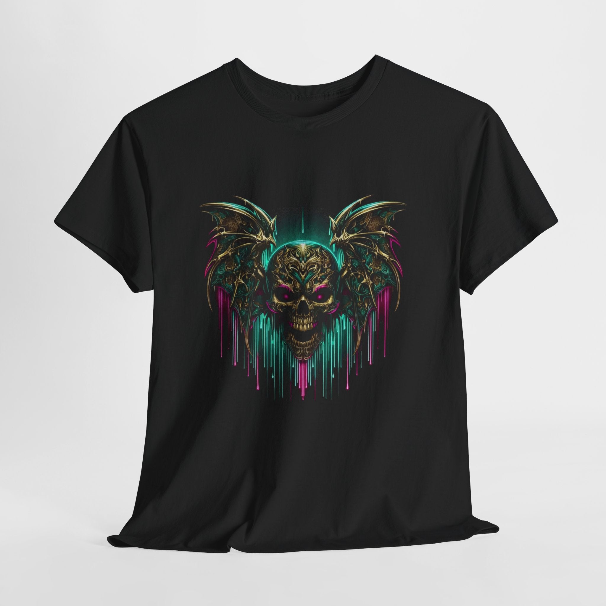 Neon Drip Demon Skull T-Shirt