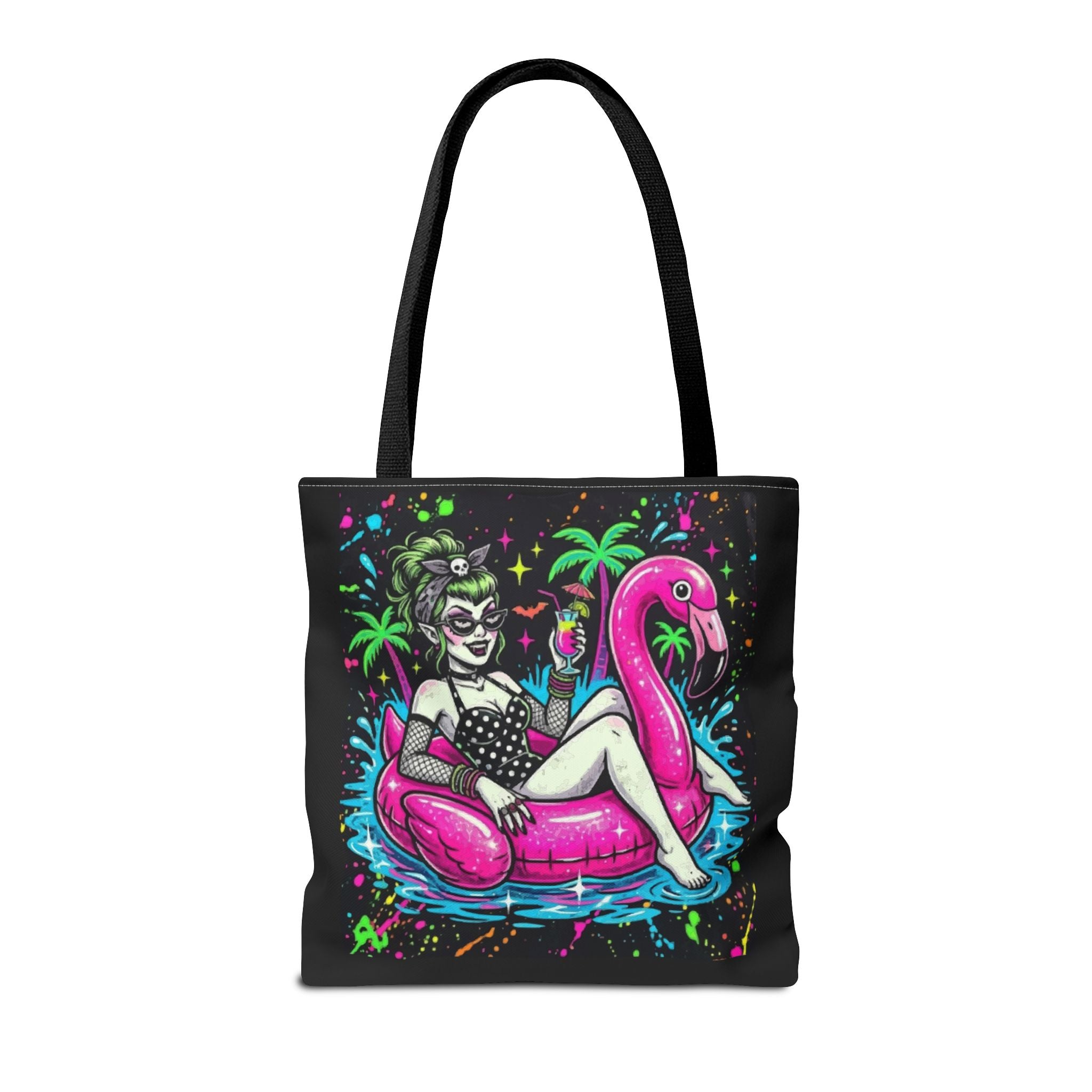 Retro Pin-Up Flamingo Tote