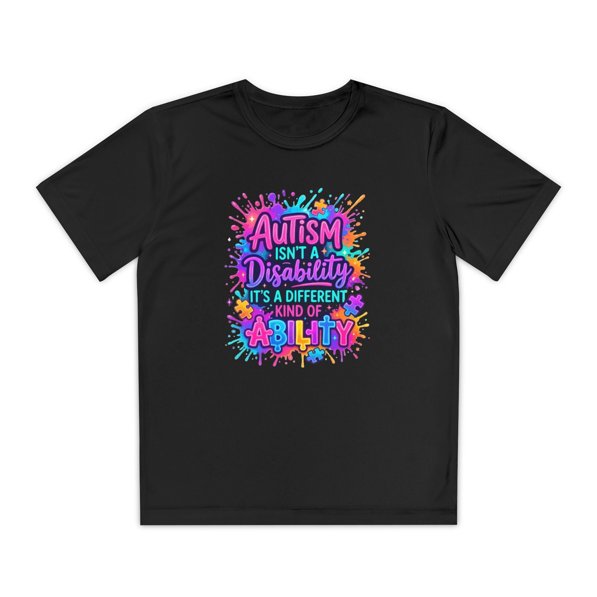 Autism Isn’t A Disability Youth T-Shirt — Colorful Neurodiversity Awareness Tee