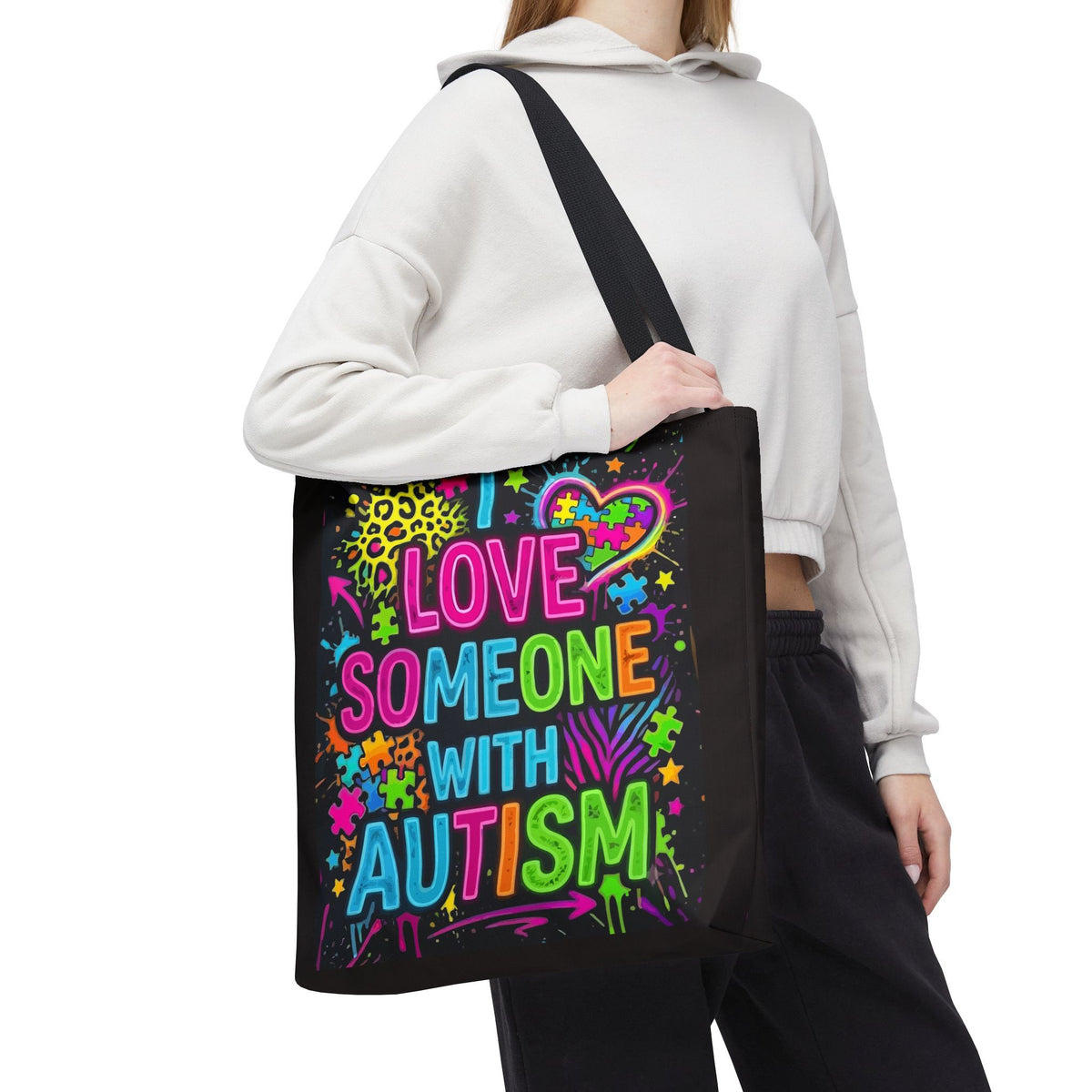 Love Someone with Autism Awareness Tote Bag