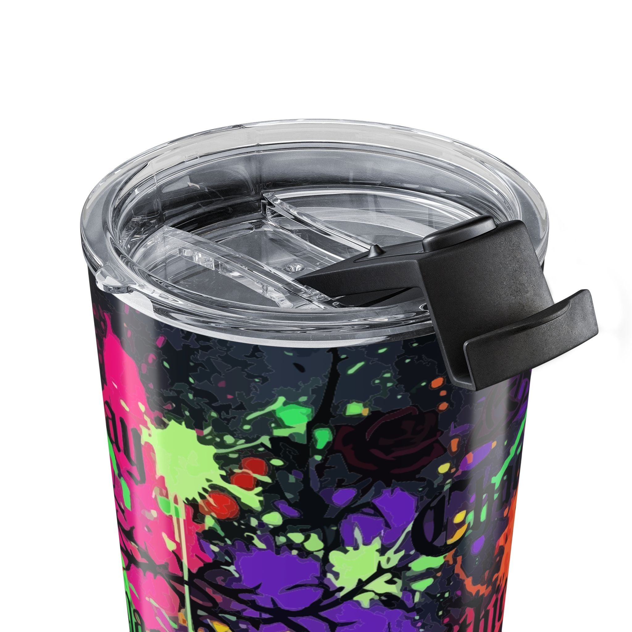 20oz Gothic Neon Skull Tumbler – Colorful Grunge Nightfall Travel Cup